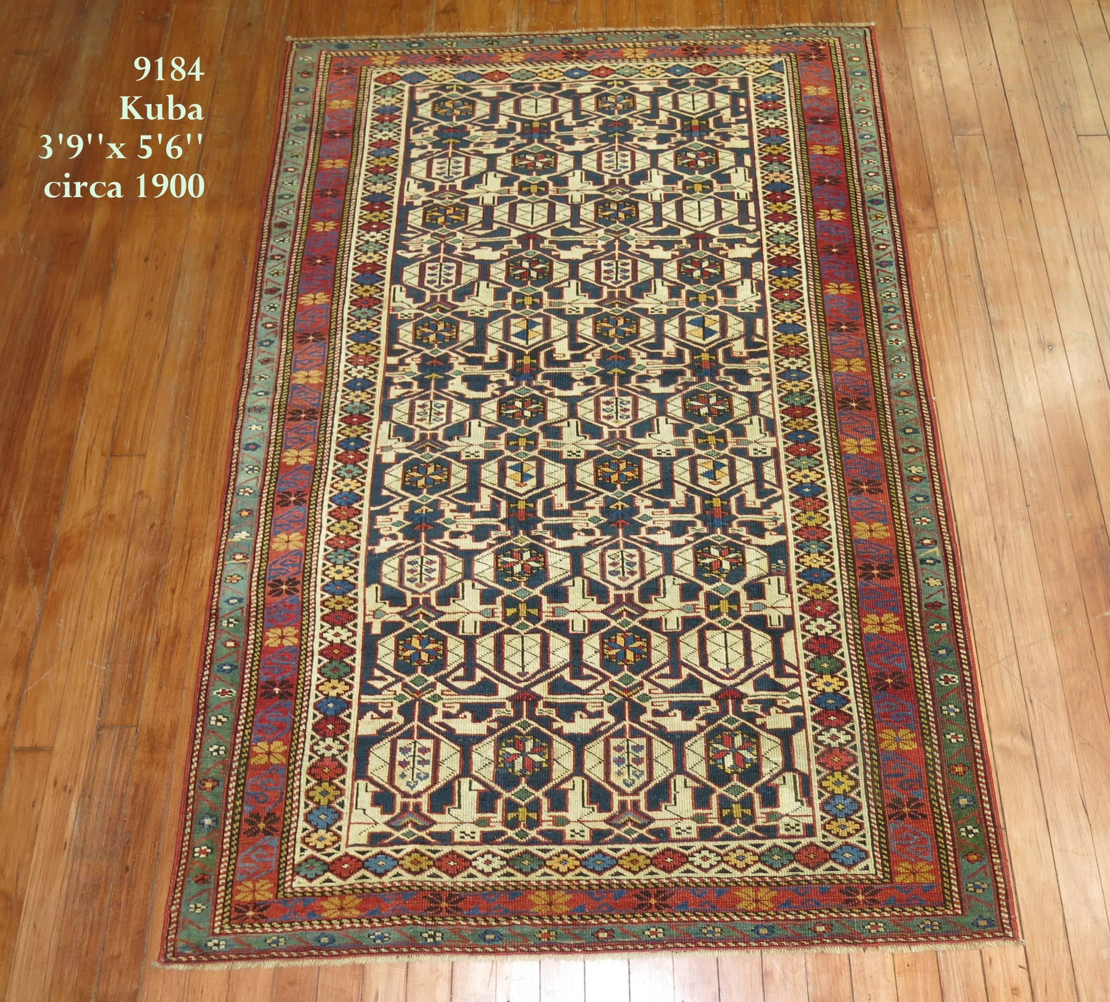 An early 20th century decorative Caucasian Kuba rug.
