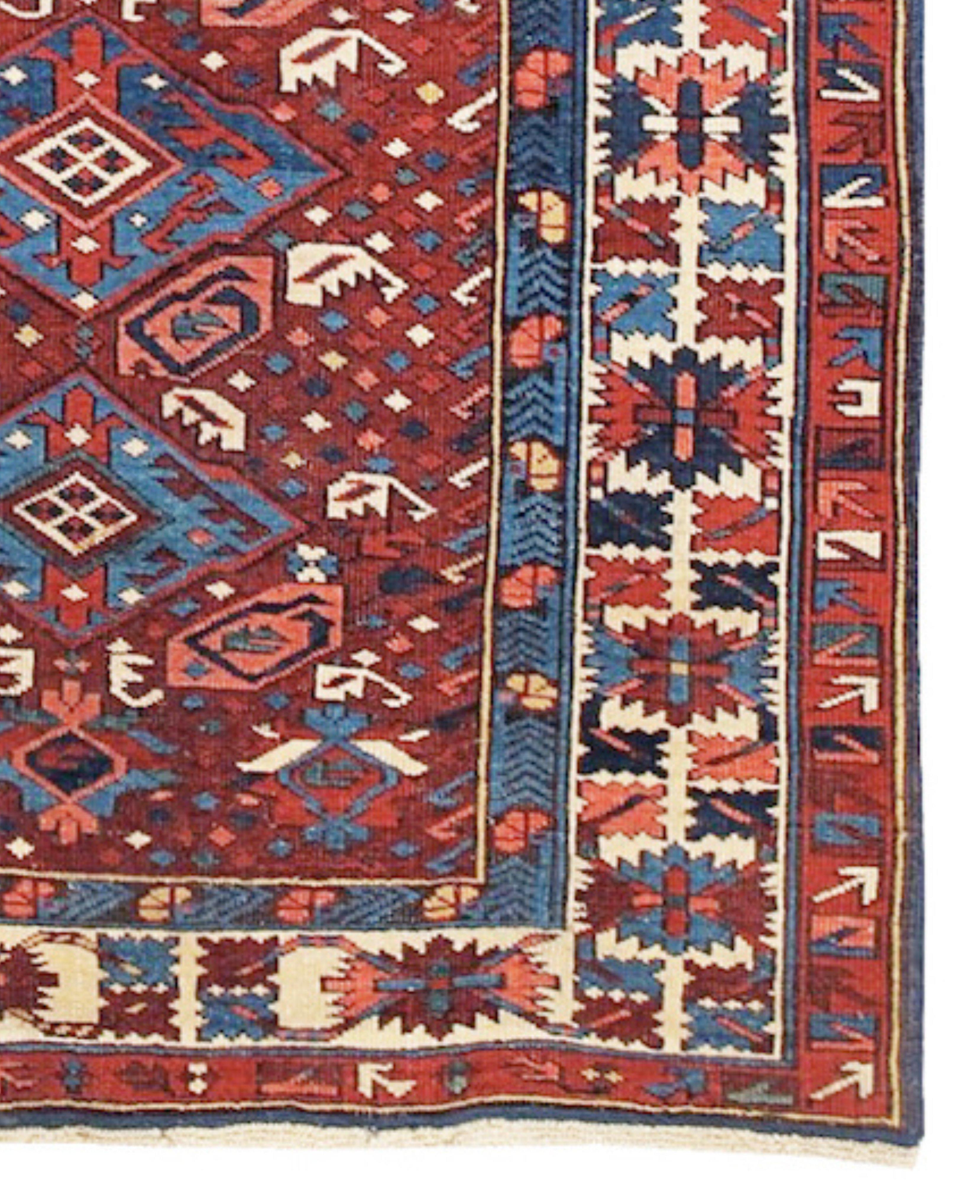 Antique Kuba Rug, Late 19th Century In Excellent Condition For Sale In San Francisco, CA