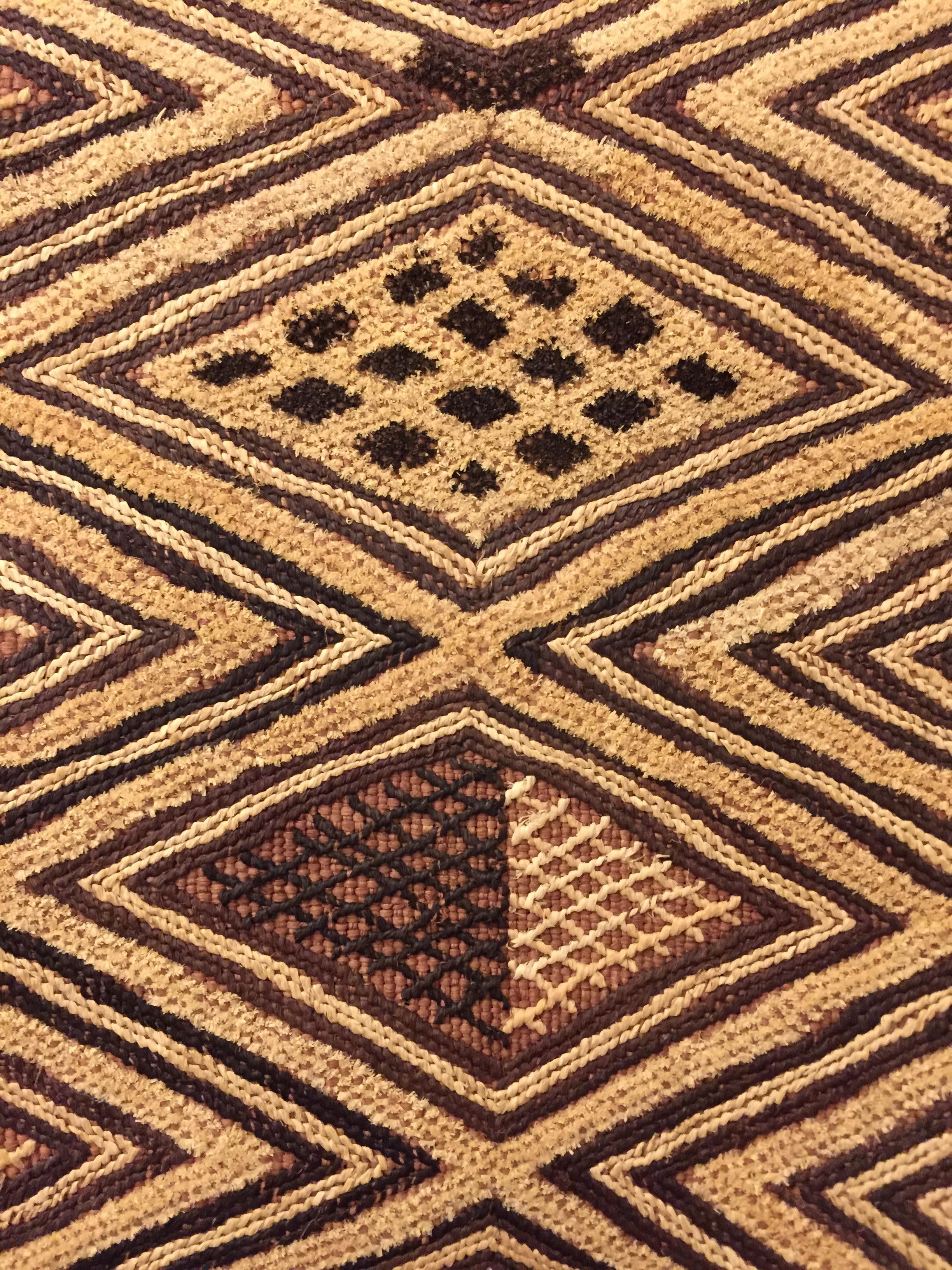 Congolese Kuba, Shoowa African Tribal Art Textile with 