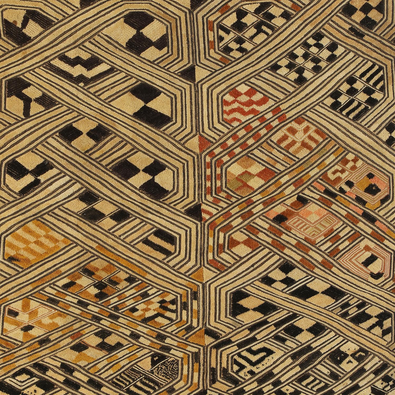 Tribal Kuba Shoowa Textile  20th Century For Sale