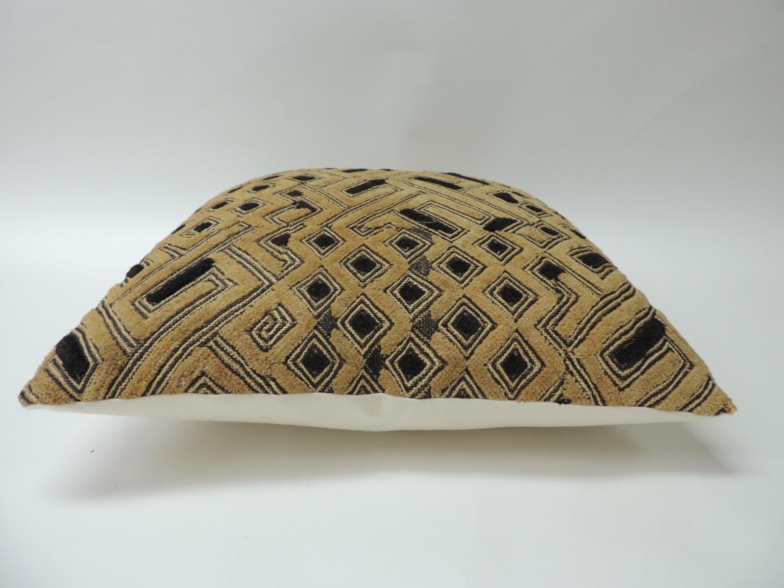 Tribal Kuba Square African Textile Decorative Pillow