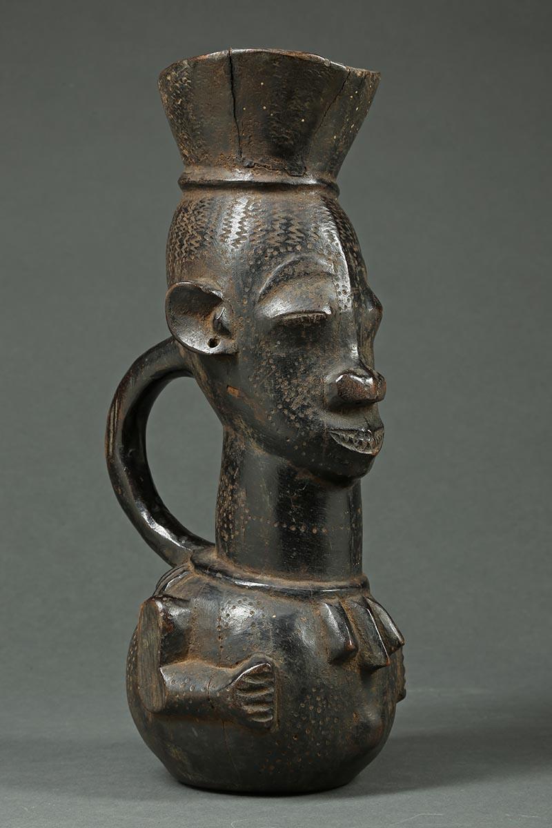 Congolese Kuba Tribal African Palm Wine Cup, Congo, Africa