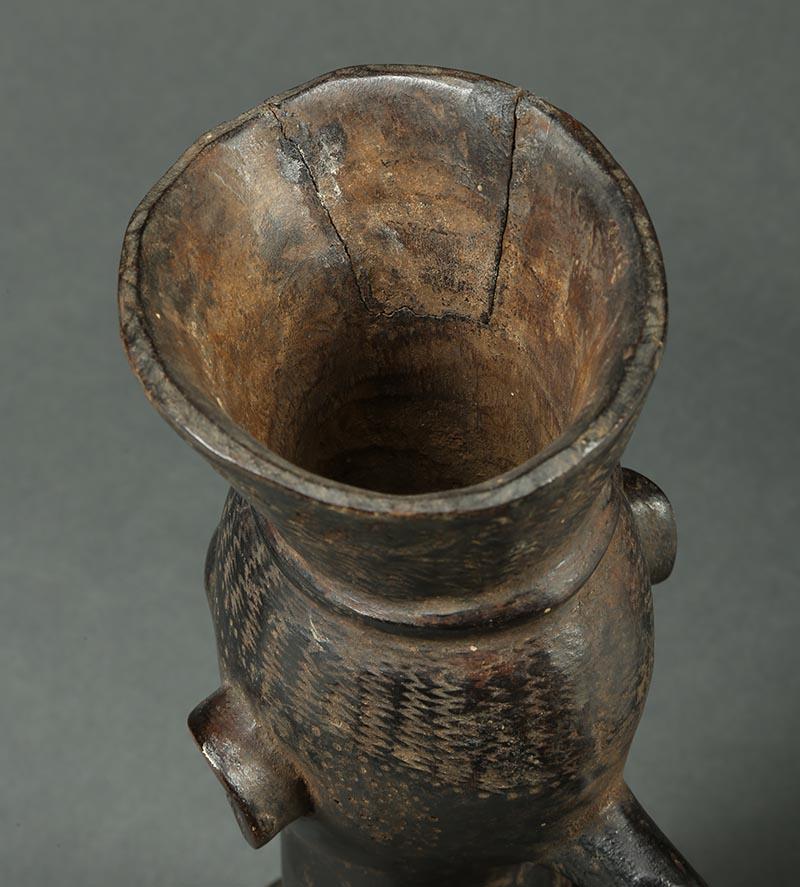 Wood Kuba Tribal African Palm Wine Cup, Congo, Africa