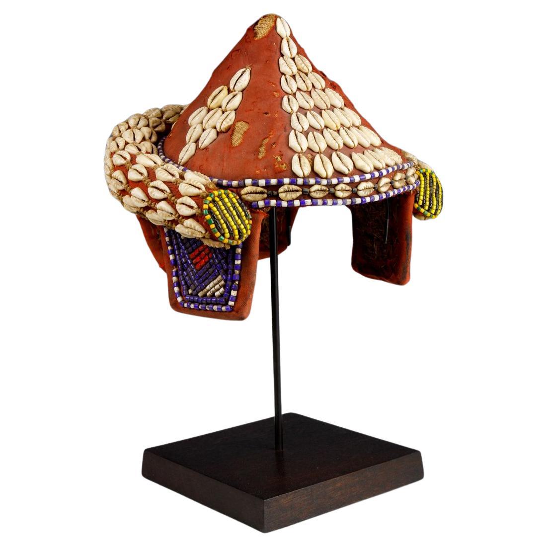 Kuba Woman's Prestige Hat (Mpaan) For Sale