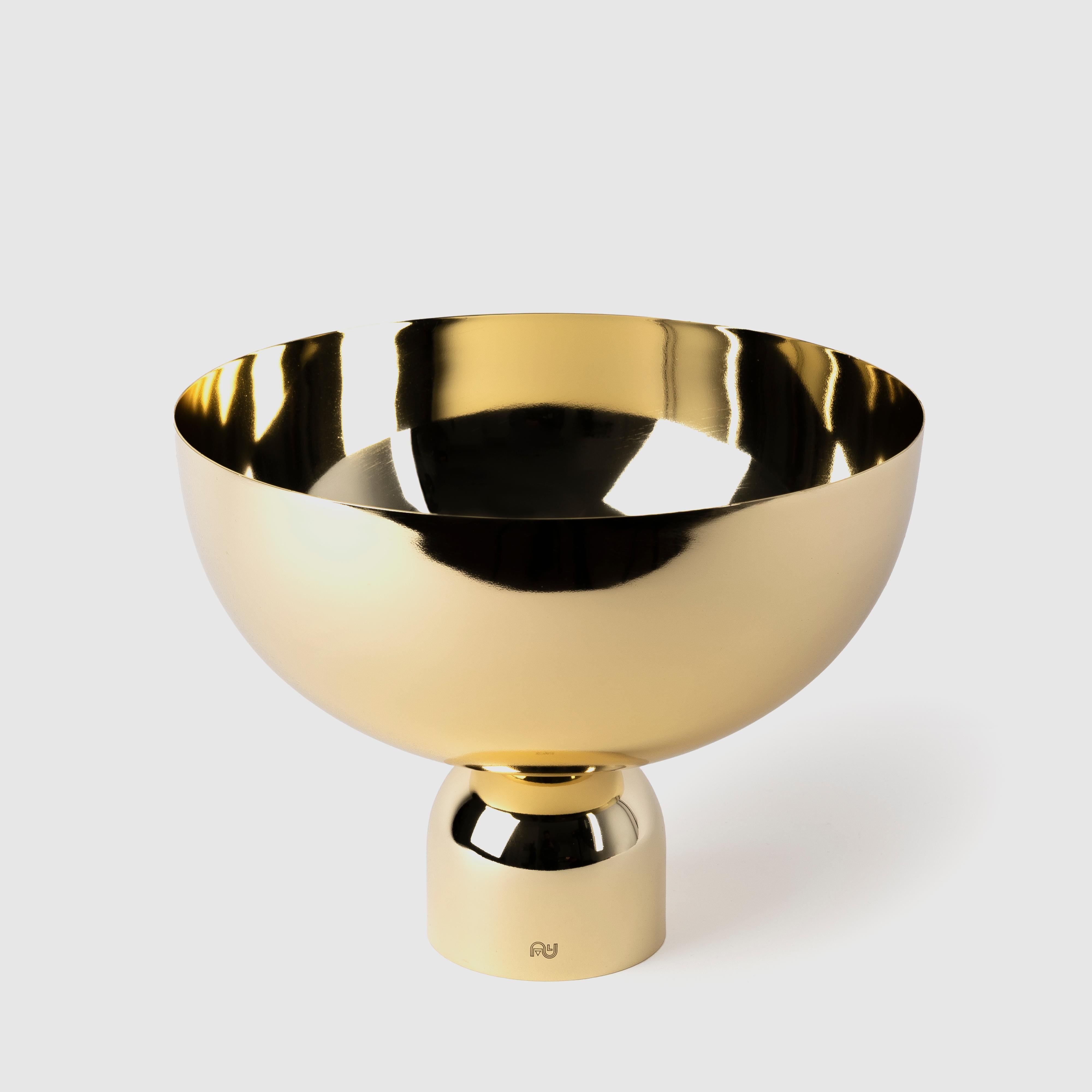 Contemporary Kubbe Platter, Varnished Silver-Nickel Plated Silverware by AVLU For Sale