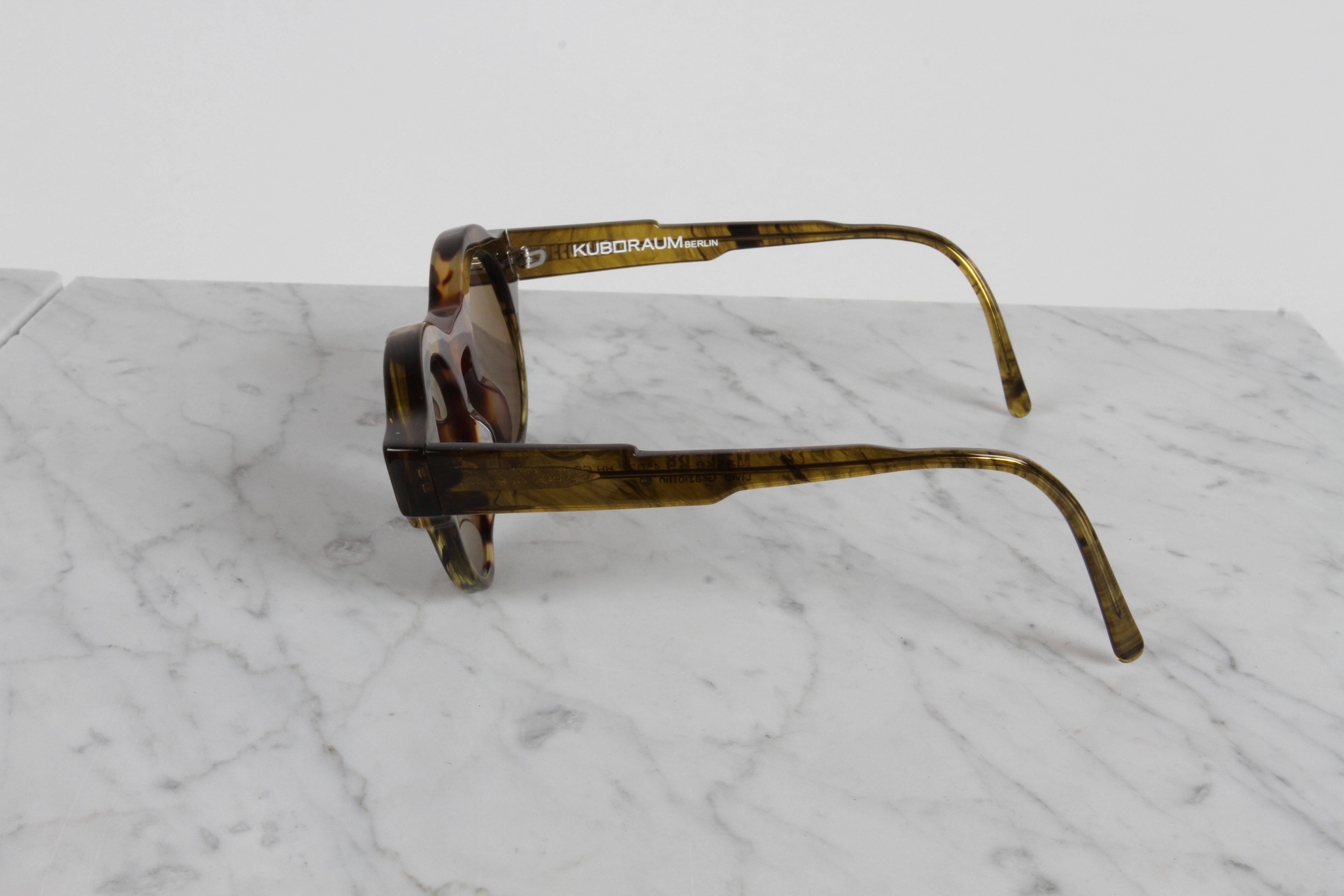 Kuboraum - Maske K9 HHGS - 145mm Handmade Tortoise Frame Sunglasses Gray Lenses For Sale 3