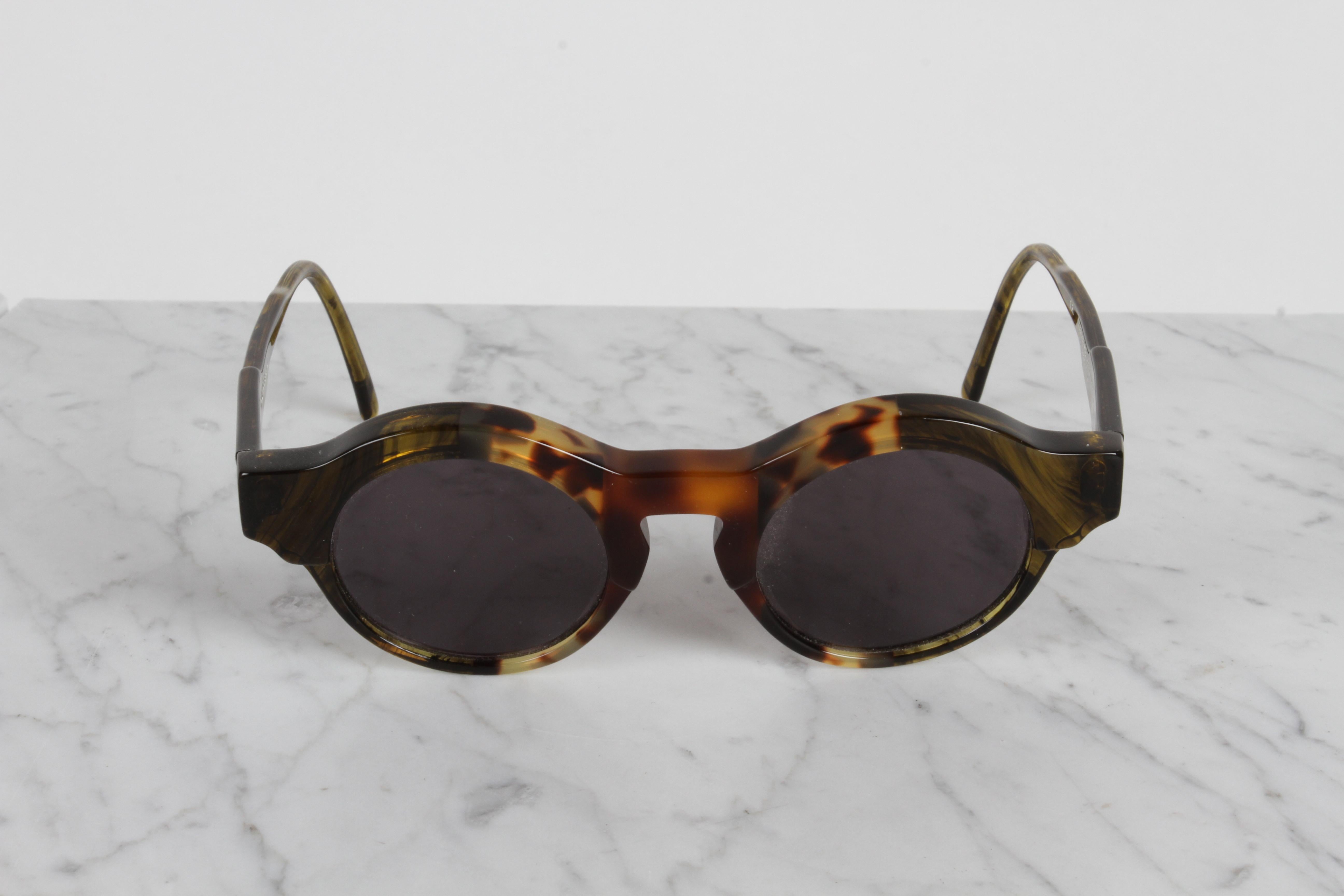 Italian Kuboraum - Maske K9 HHGS - 145mm Handmade Tortoise Frame Sunglasses Gray Lenses For Sale
