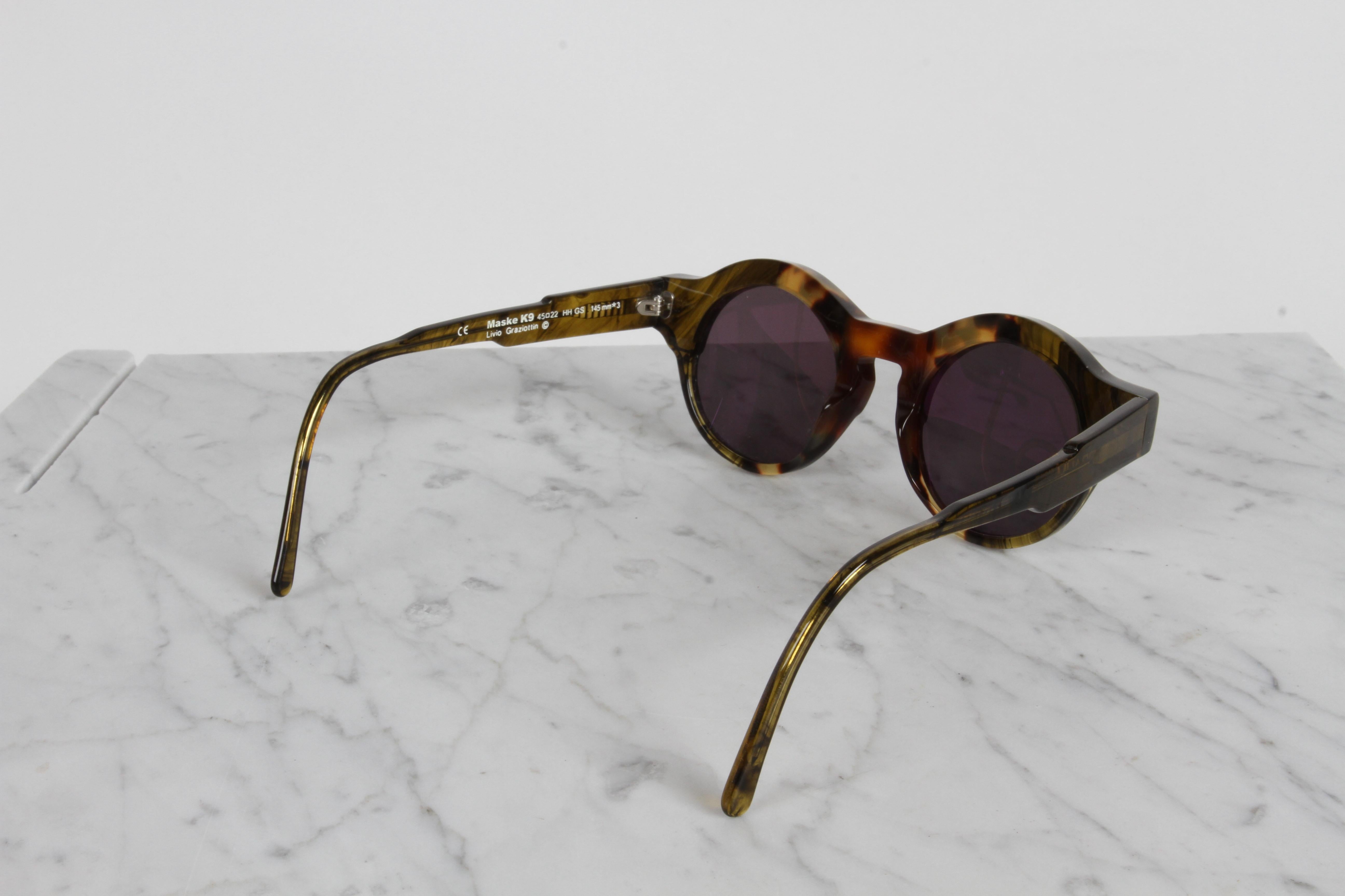 Kuboraum - Maske K9 HHGS - 145mm Handmade Tortoise Frame Sunglasses Gray Lenses For Sale 1