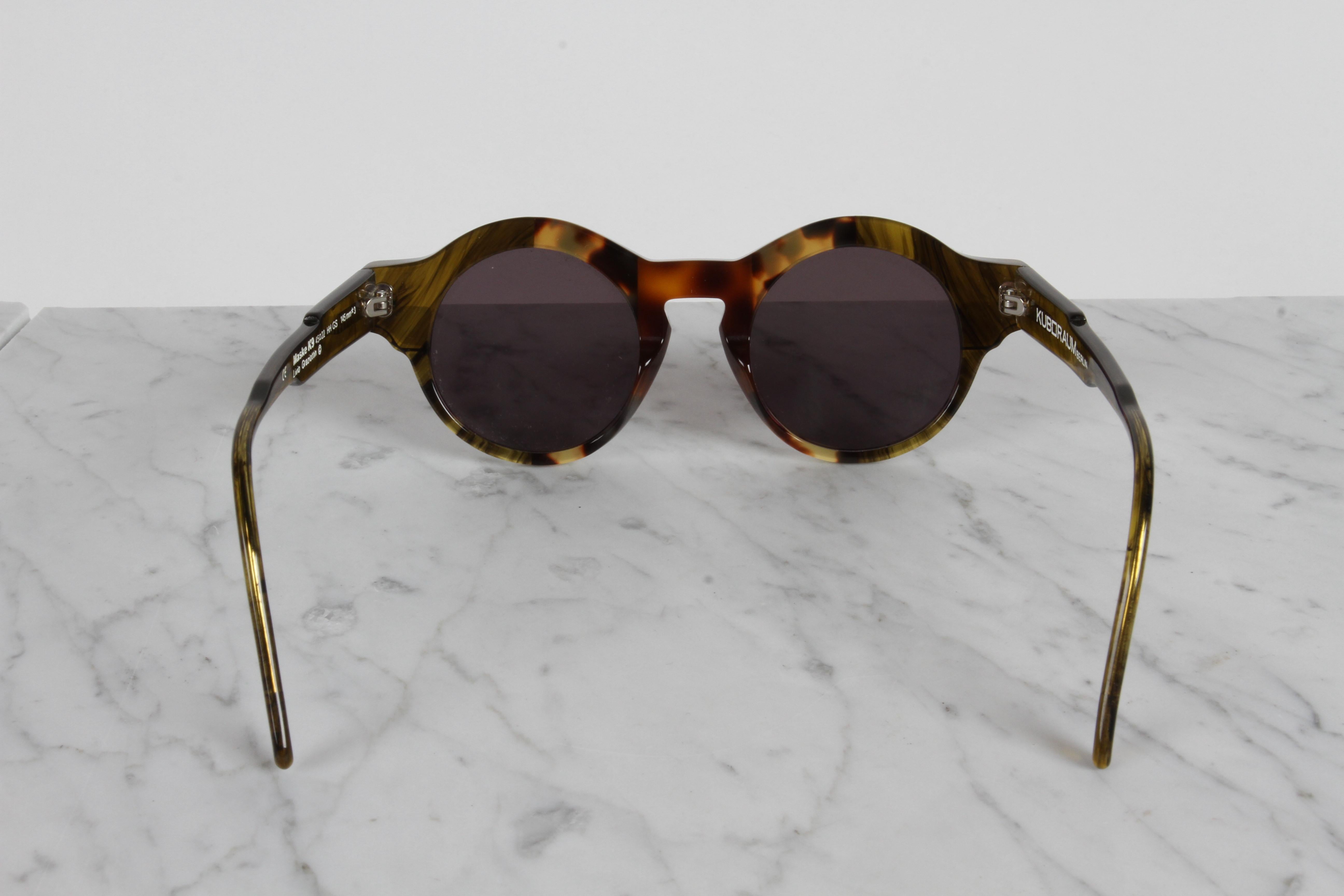 Kuboraum - Maske K9 HHGS - 145mm Handmade Tortoise Frame Sunglasses Gray Lenses For Sale 2