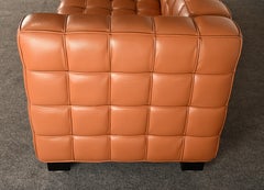 Kubus Leather Sofa by Josef Hoffmann for Wittmann, 1980s