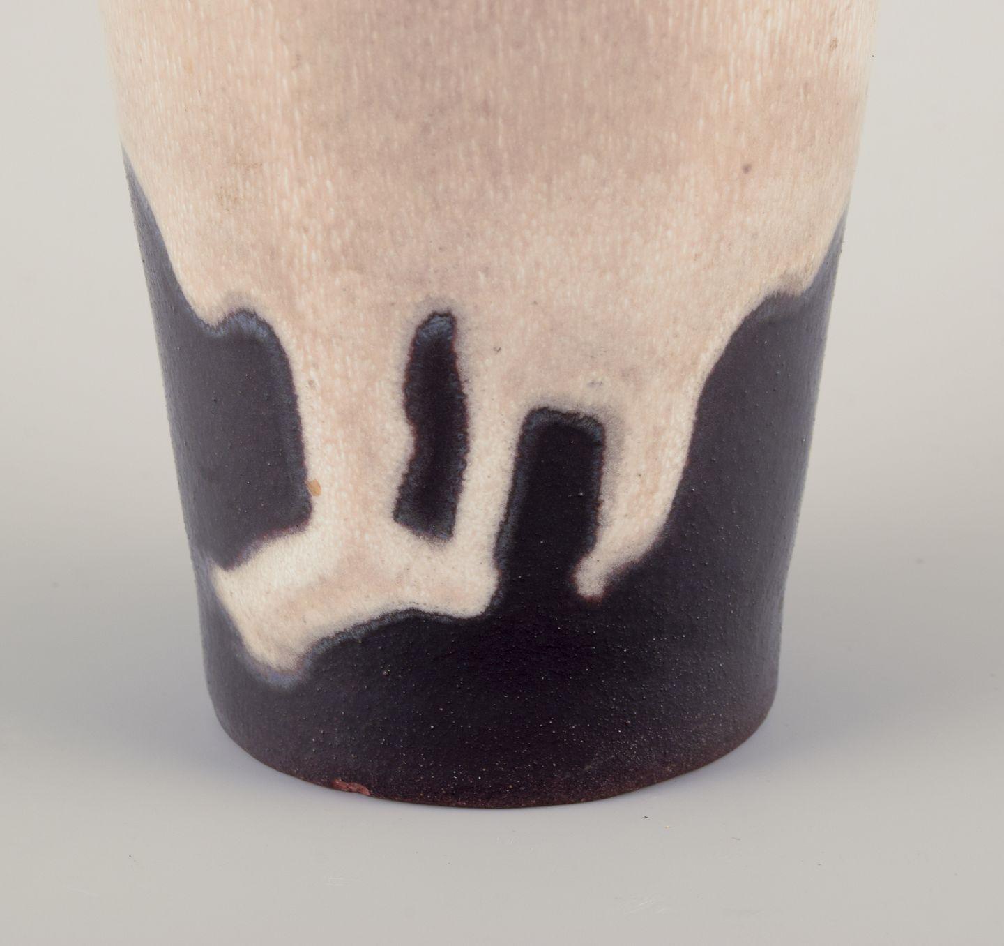 Smaltato Kuch Keramik, Germania. Grande vaso in ceramica con smalto fluttuante, anni '80 in vendita