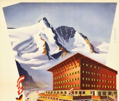 Original Vintage Poster Karnten Austria Grossglockner Carinthia Mountain Glacier