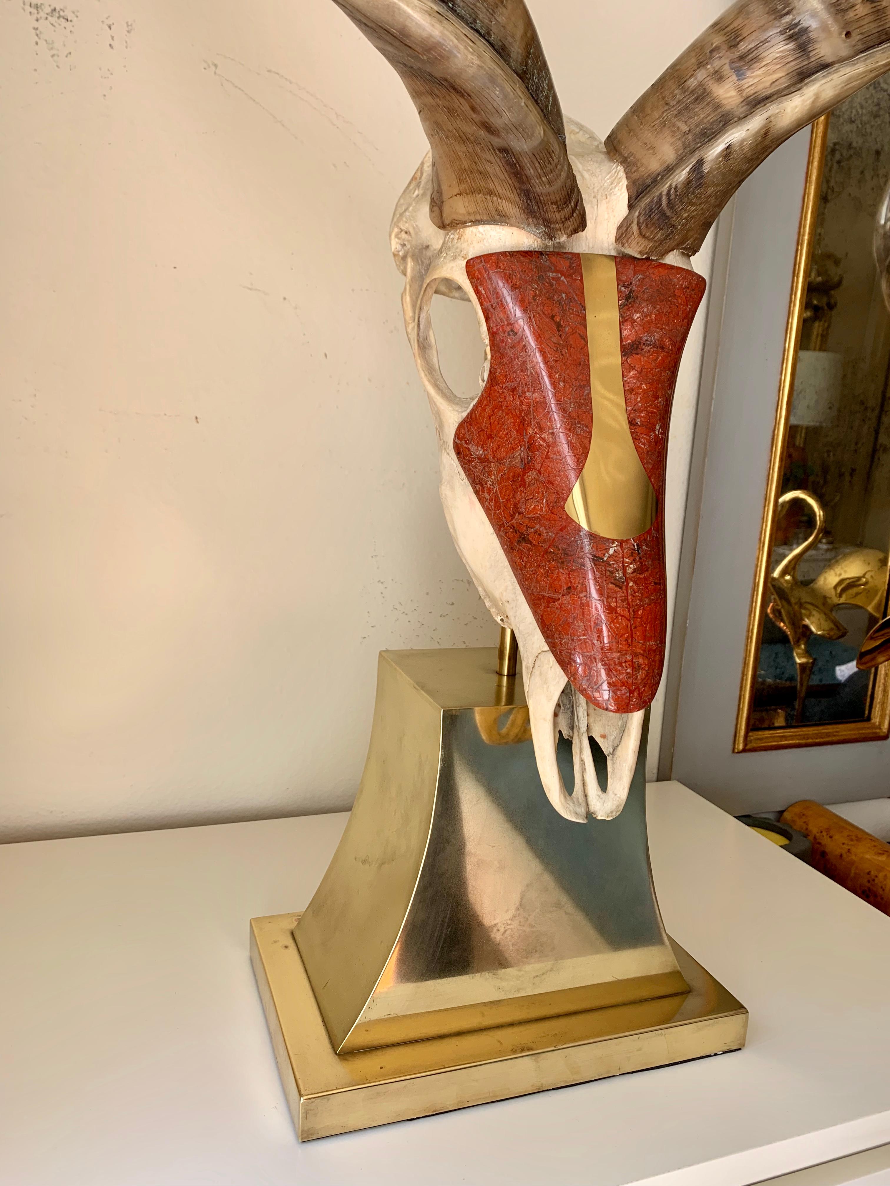 American Kudu Skull Sculpture 