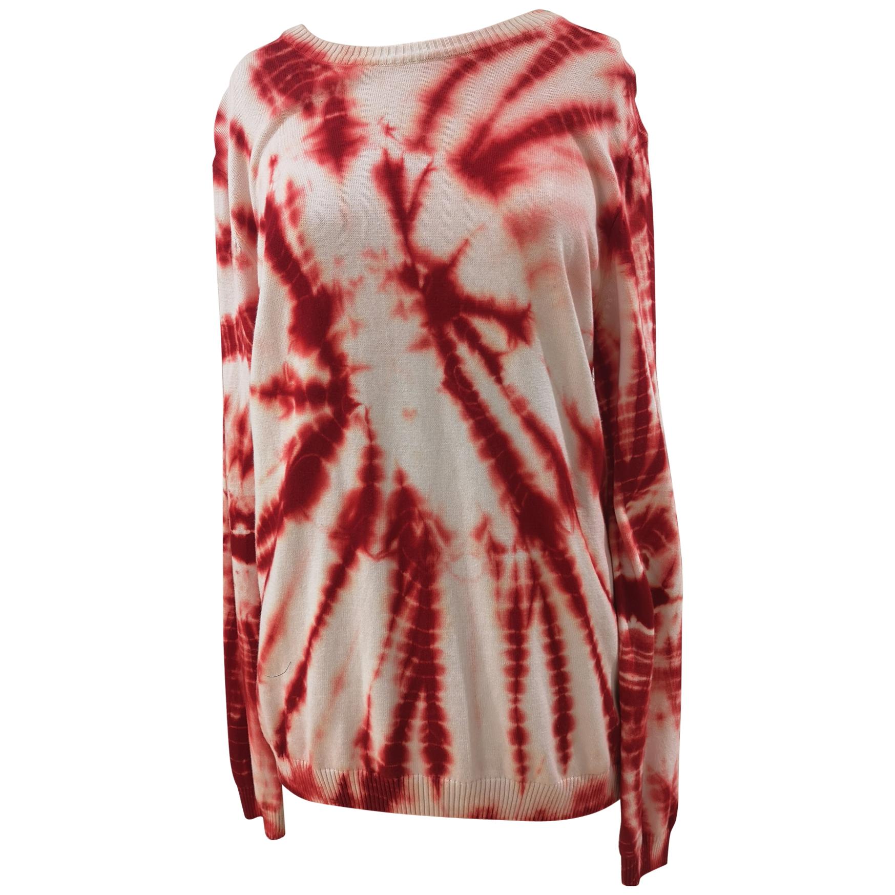 Kueen white red scandal sweater / pull