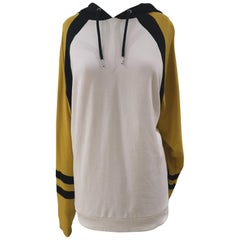 Kueen White , yellow black lion hoodie / sweater