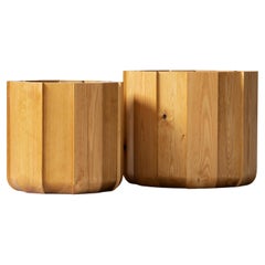 Kugge 52 Flower Pot from Ringvide, Pine, Natural or Pigmented Oil, Scandinavian