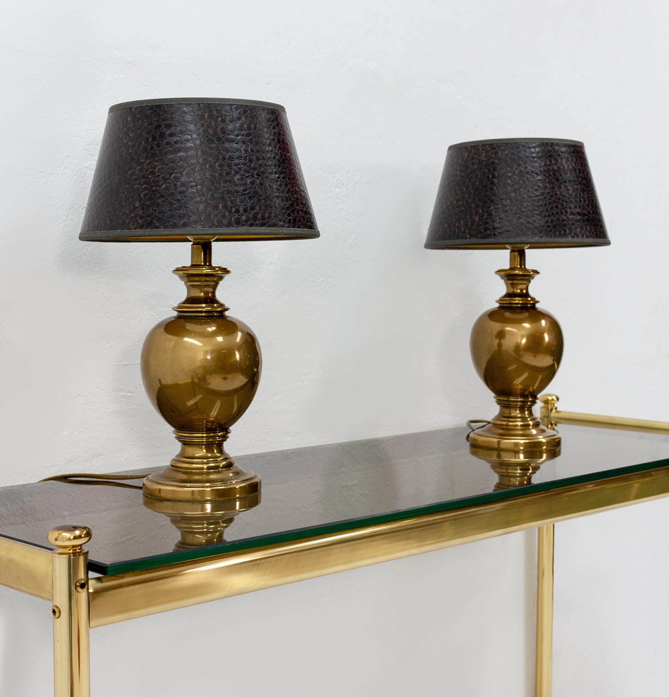 Classical Roman Kuhlmann Table Lamps Germany, 1970s