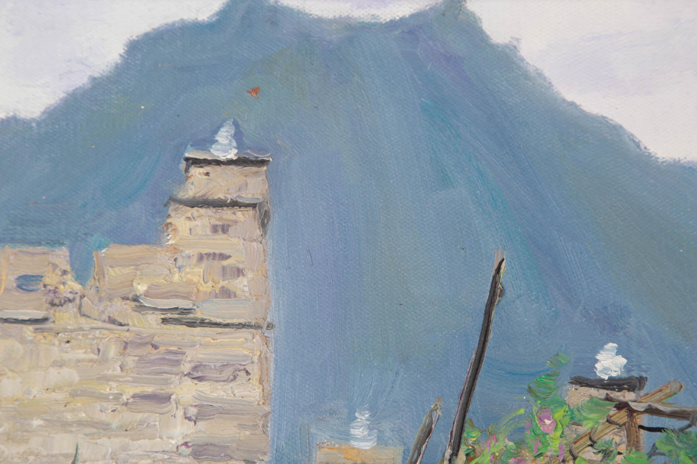 Huile sur toile impressionniste originale Kui Zhao « Qiangzhai Morning Glory » ( Gloire du matin) en vente 1