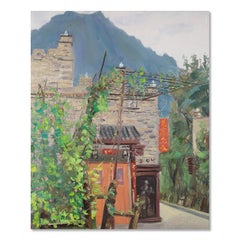 Kui Zhao Impressionistisches Original Ölgemälde auf Leinwand „Qiangzhai Morning Glory“