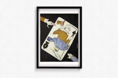 1977 original Soviet poster by Kukryniksy, titled playing card