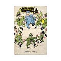 1979 original Soviet propaganda poster by Kukryniksy - Anti NATO satire