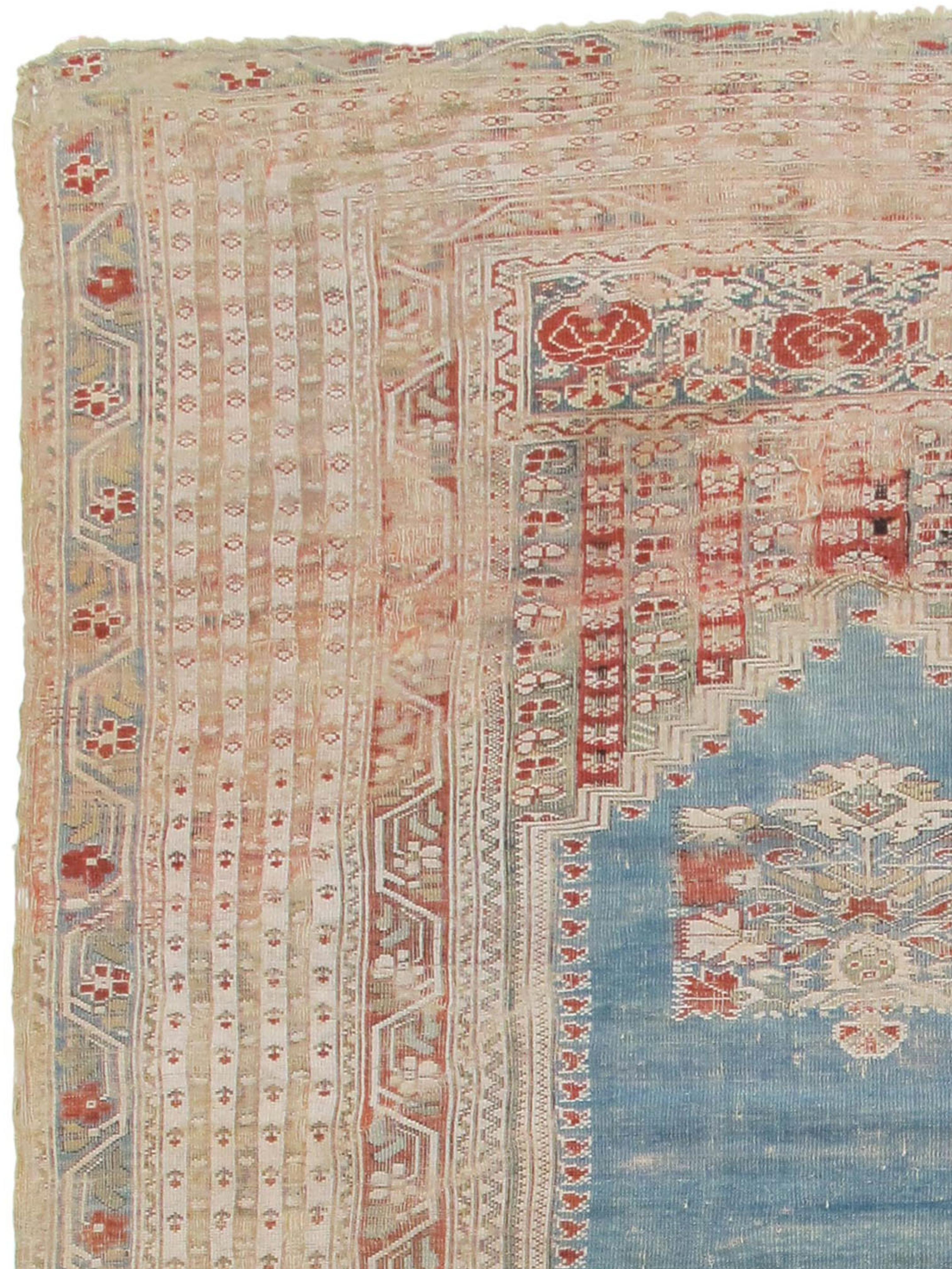 Hand-Knotted Kula Prayer Rug, c. 1800 For Sale