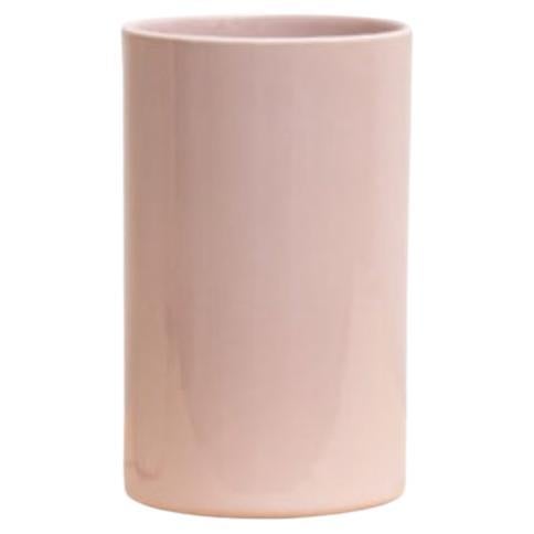 Vinoteca y jarrón Kula de porcelana esmaltada rosa oscuro by Frau Caze en venta
