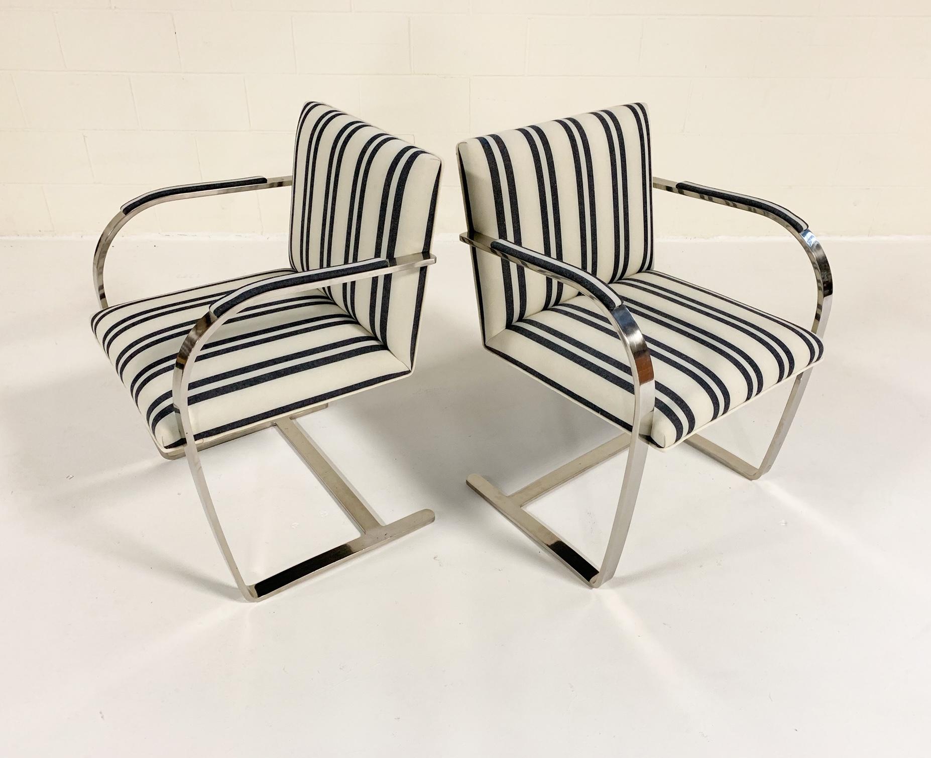 Mid-Century Modern KULE x Forsyth Collection Ludwig Mies van der Rohe Brno Chairs, Pair