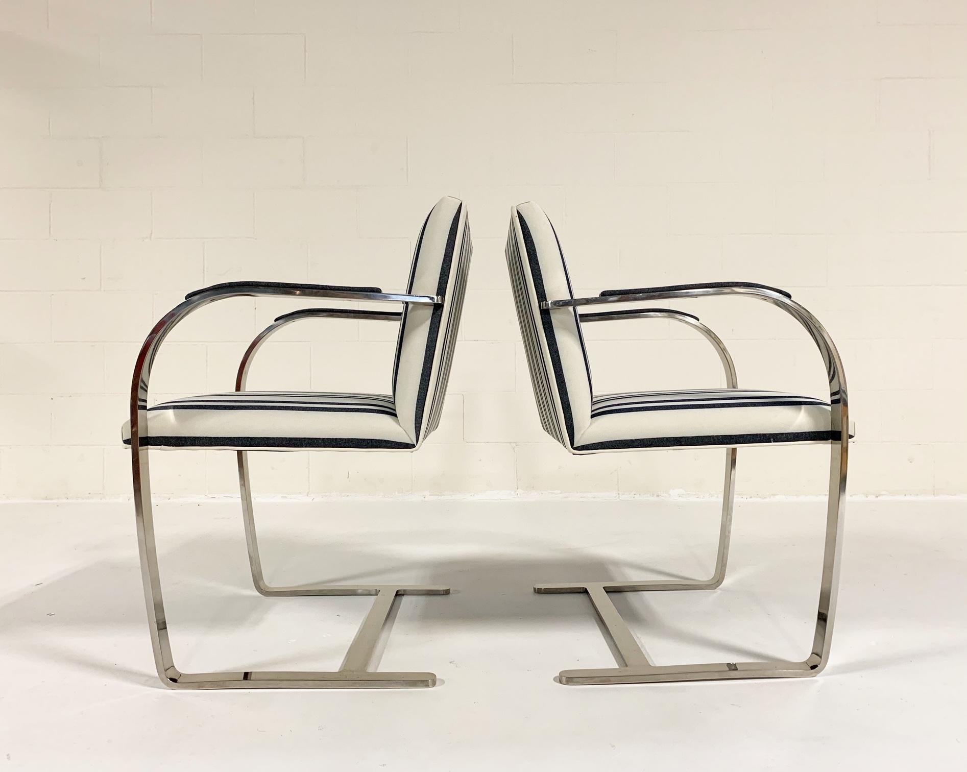 KULE x Forsyth Collection Ludwig Mies van der Rohe Brno Chairs, Pair In Excellent Condition In SAINT LOUIS, MO