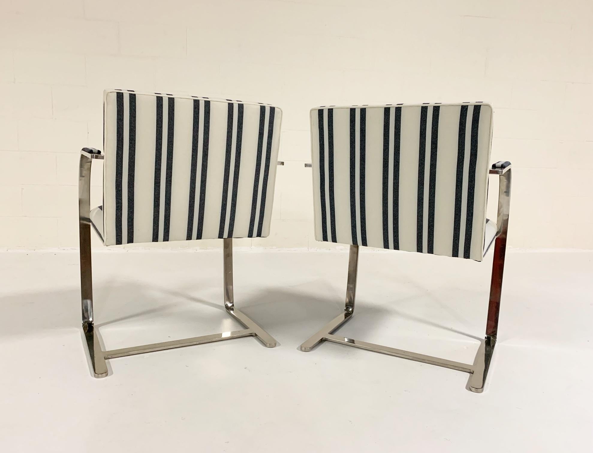 20th Century KULE x Forsyth Collection Ludwig Mies van der Rohe Brno Chairs, Pair
