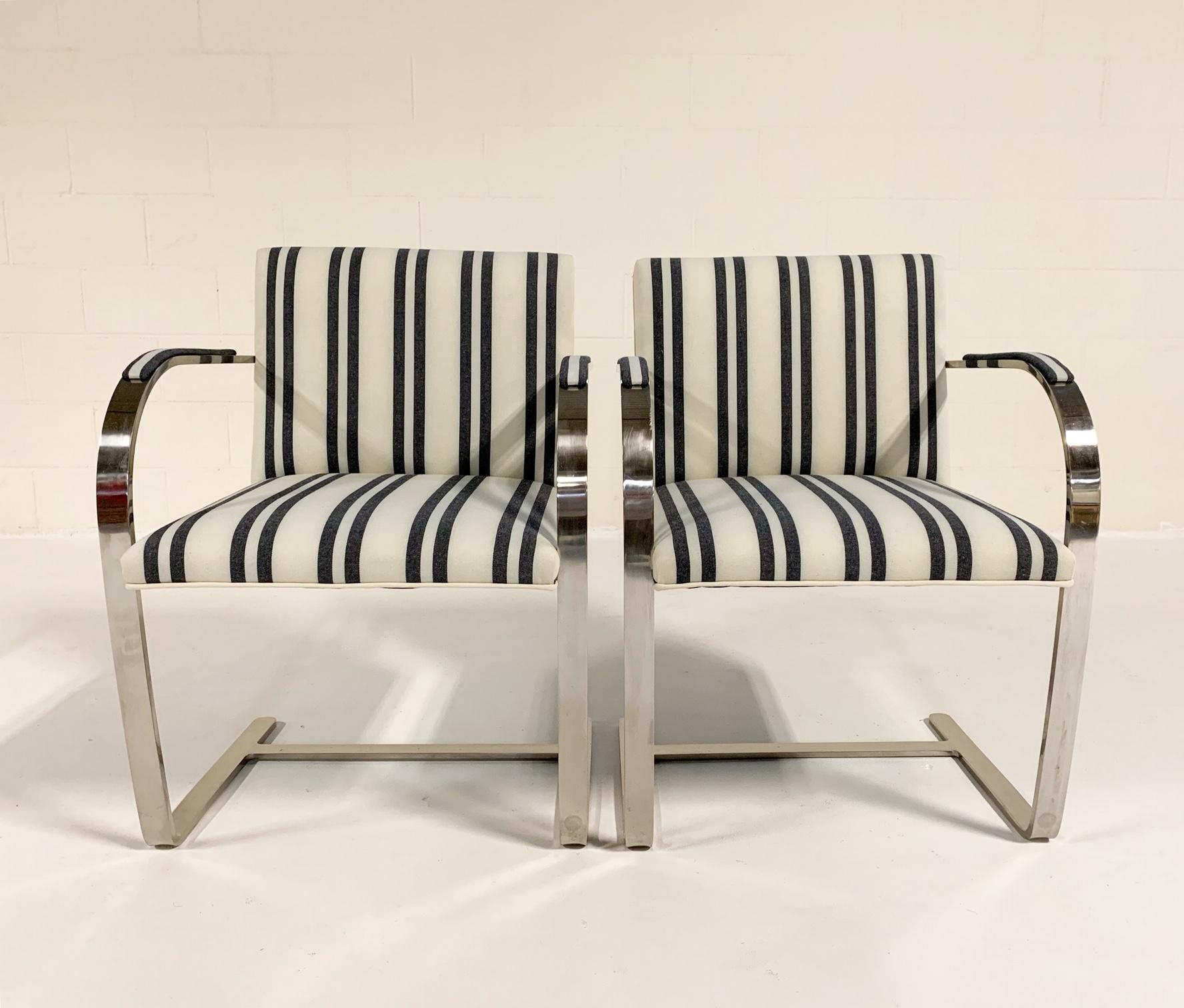 Wool KULE x Forsyth Collection Ludwig Mies van der Rohe Brno Chairs, Pair
