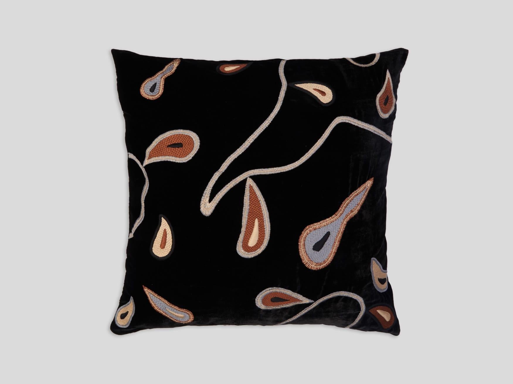 Mid-Century Modern Kulikovo II, Hand Embroidered Cushion by Jupe by Jackie For Sale