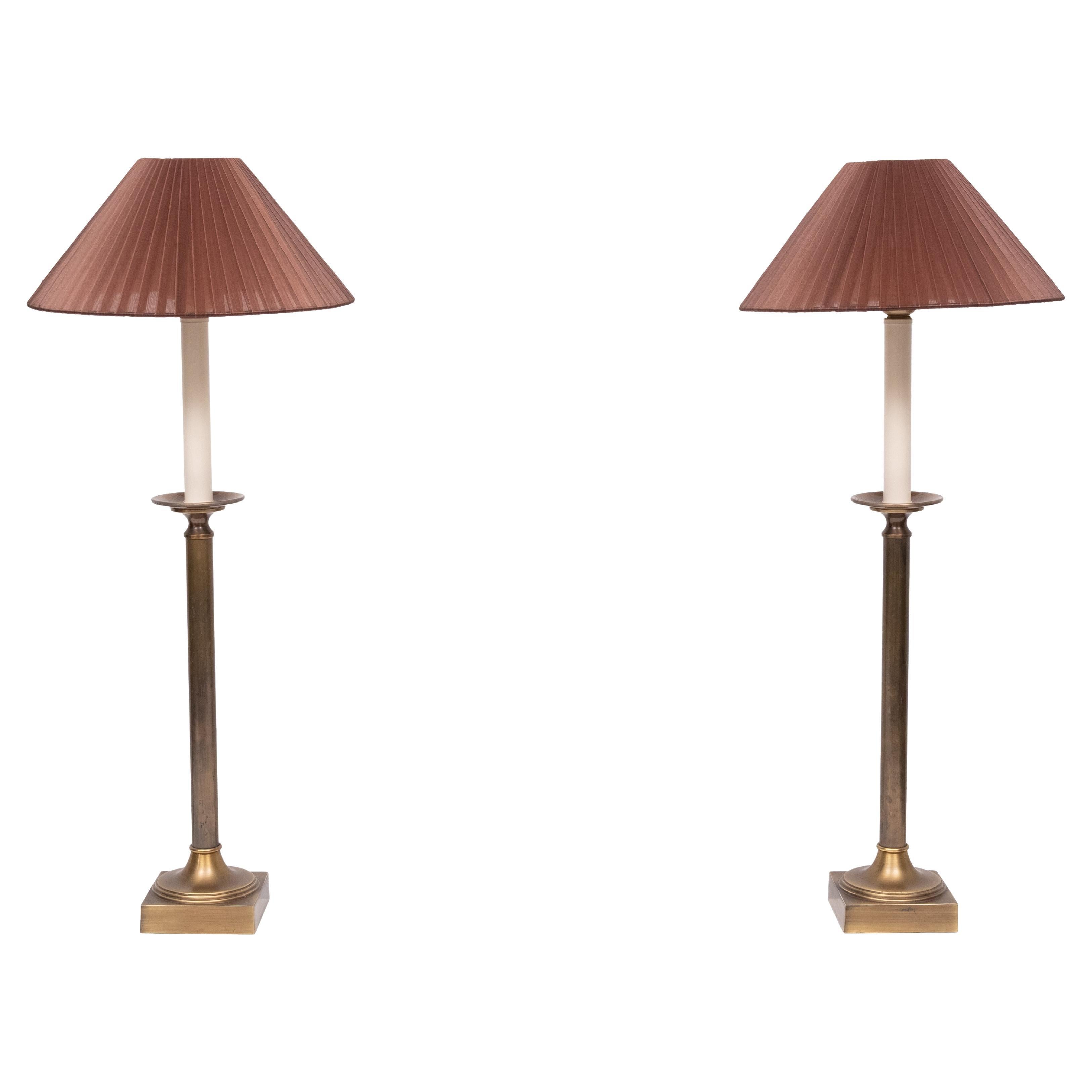 Kullmann lampen set Table lamps Bronze color 1970s Germany