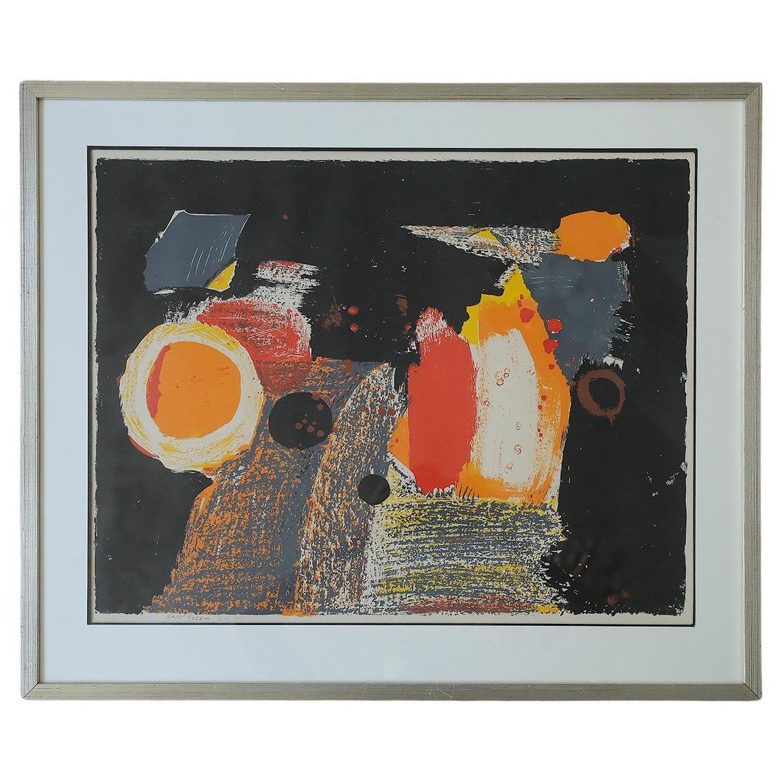 Kulo Green, Composition, Color Lithography, Framed