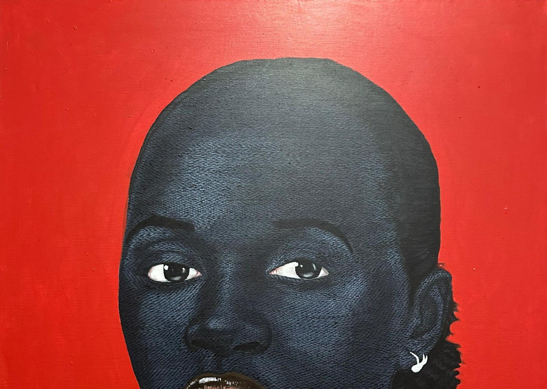 Untitled 3 - 21st Century, Contemporary, Figurative Portrait, Modern, Women - Painting by Kum Cletus