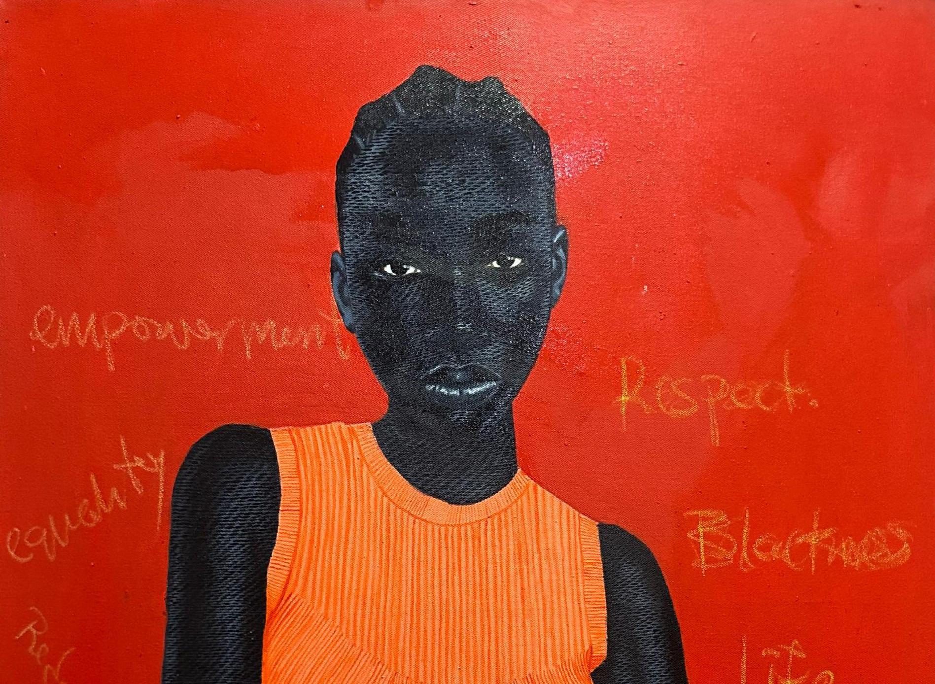 Ohne Titel 4 - 21. Jahrhundert, Zeitgenössisch, Figuratives Porträt, Modern, Frauen – Painting von Kum Cletus