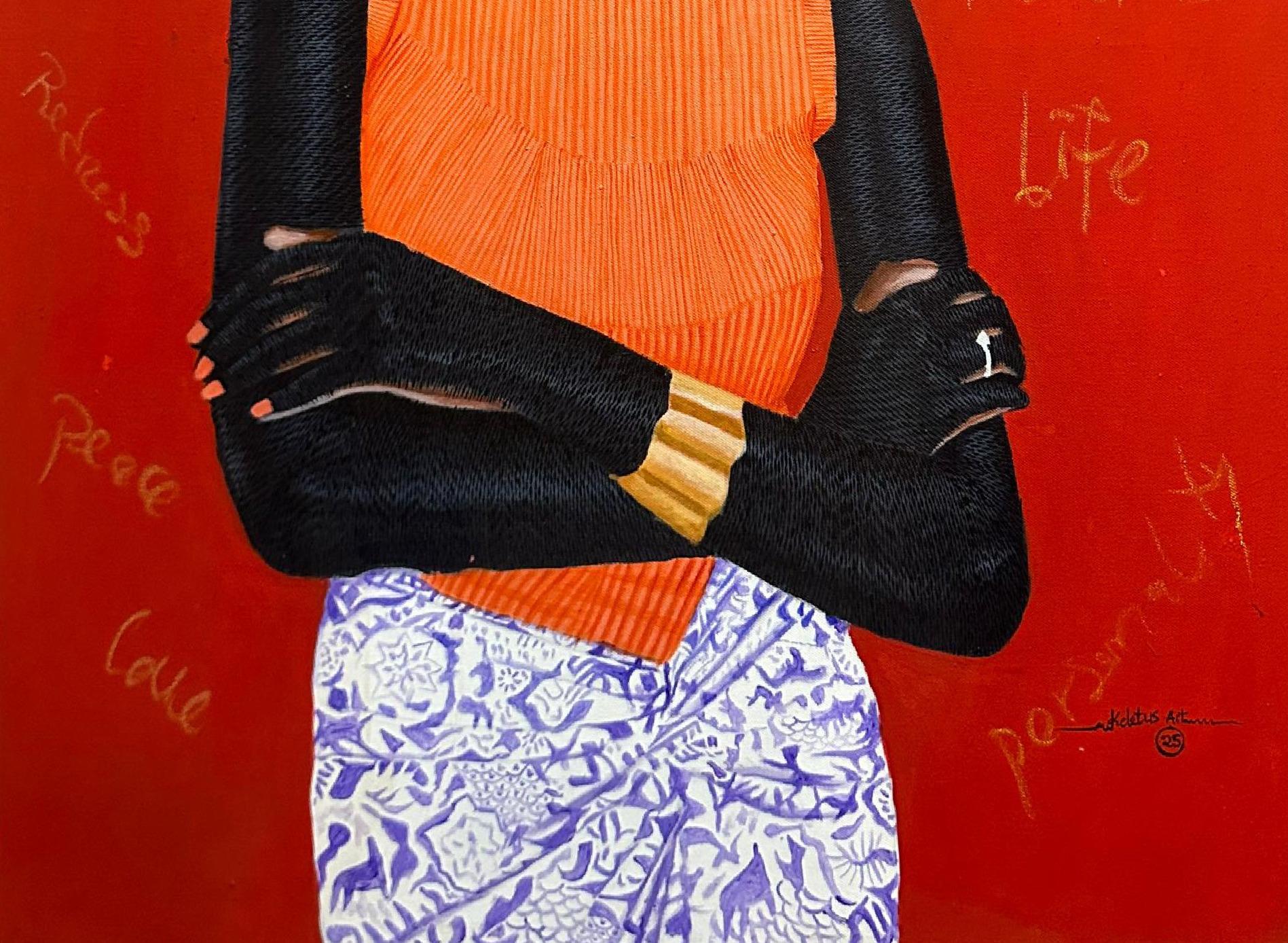 Ohne Titel 4 - 21. Jahrhundert, Zeitgenössisch, Figuratives Porträt, Modern, Frauen (Expressionismus), Painting, von Kum Cletus