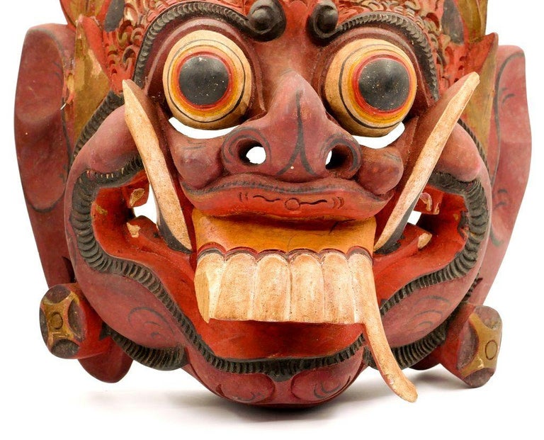 Kumba Karna Masks, Indonesian, Mid-20th Century In Good Condition For Sale In Roma, IT