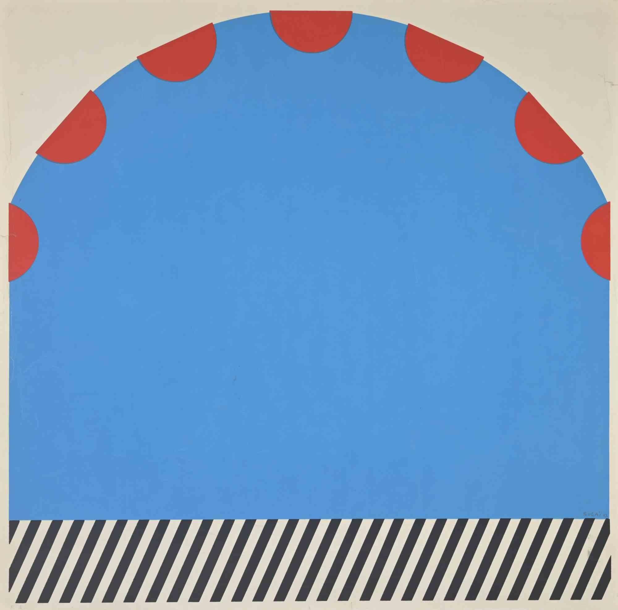 Abstract Print Kumi Sugai - Composition abstraite - Lithographie de Kumi Sugaï - 1960