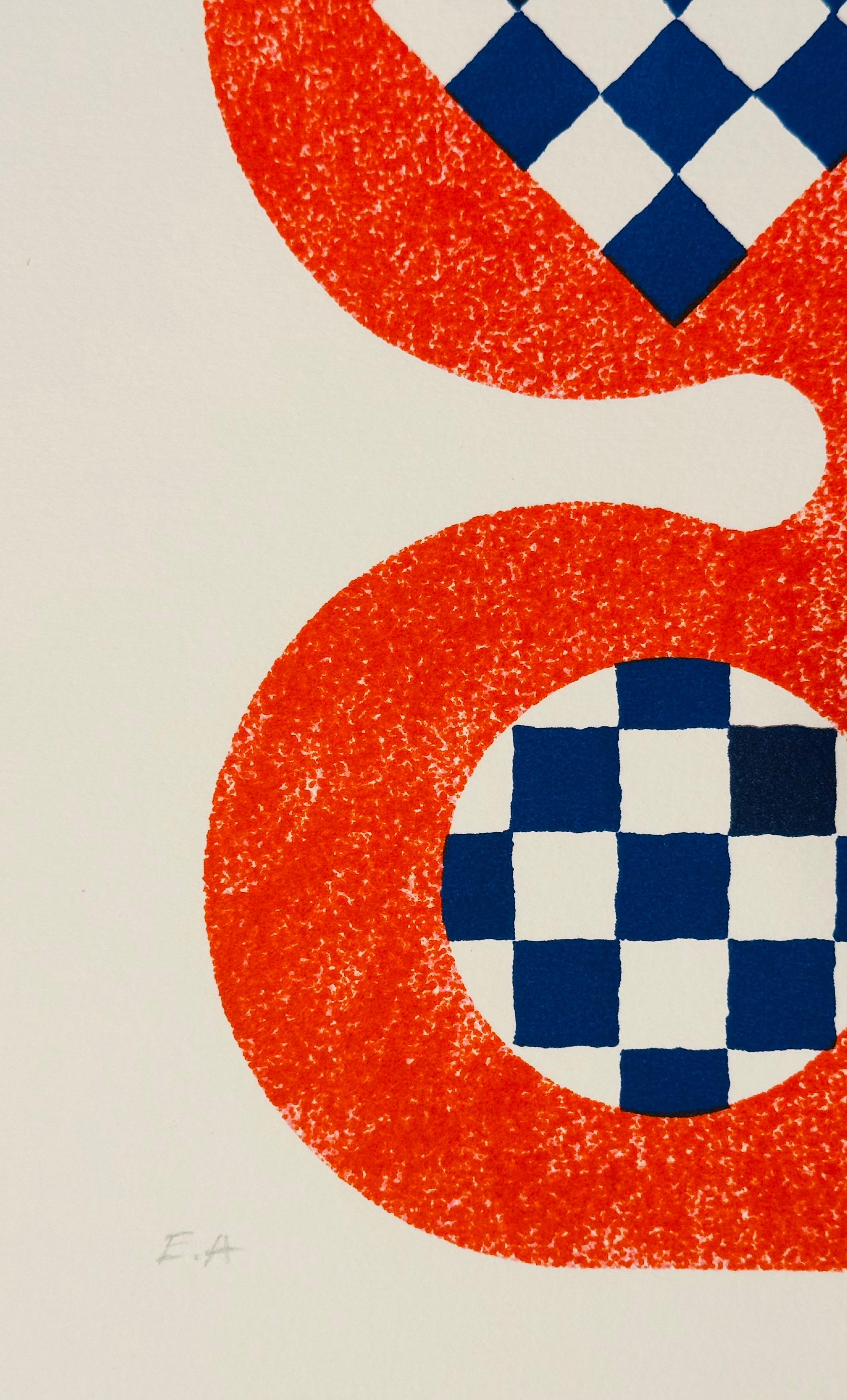 KUMI SUGAI, Festival rose, 1993 - Print Astrattismo geometrico di Kumi Sugai