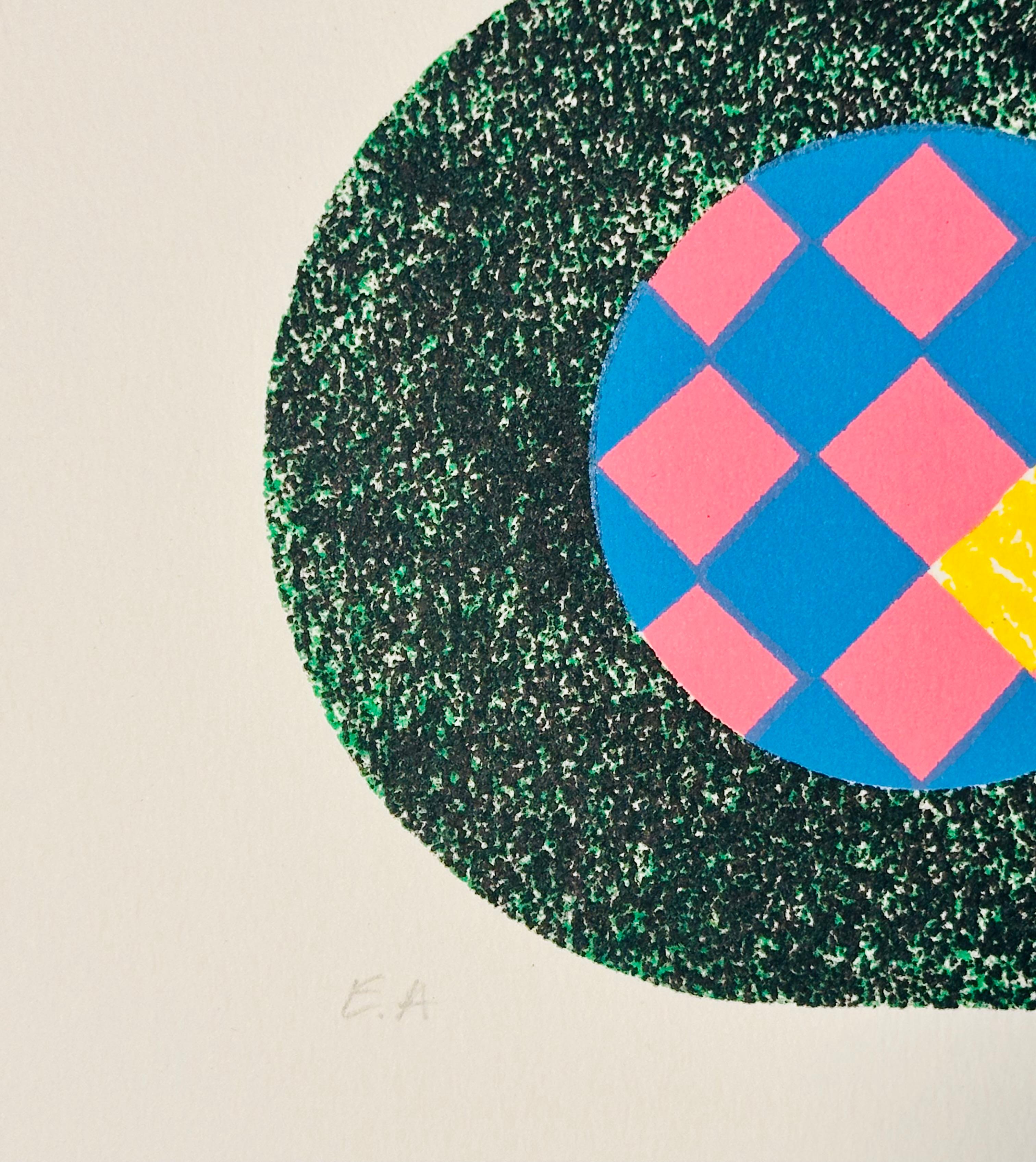 KUMI SUGAI, Festival vert, 1993 - Print Astrattismo geometrico di Kumi Sugai