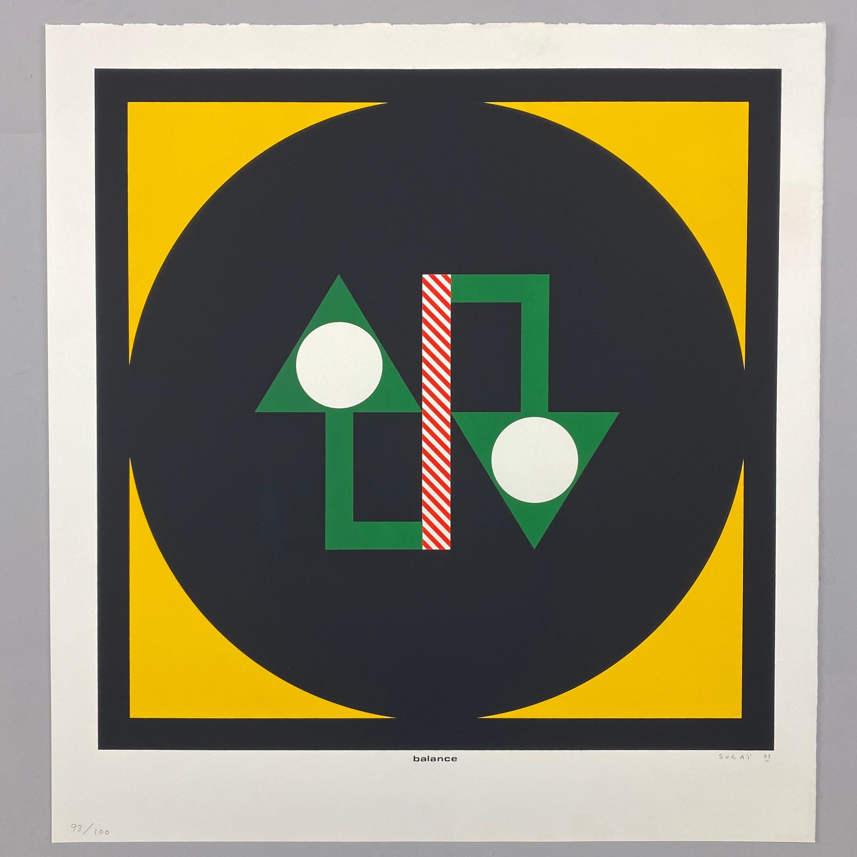 Embrace the harmonious blend of traditional Japanese aesthetics and modern abstraction with this striking limited edition lithograph, 