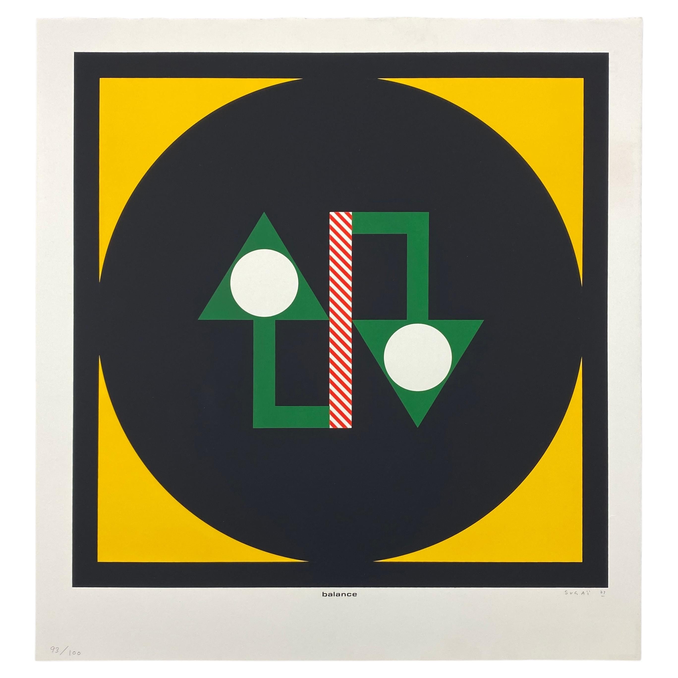 Kumi Sugaï 1973 Limited Edition "Balance" Lithograph
