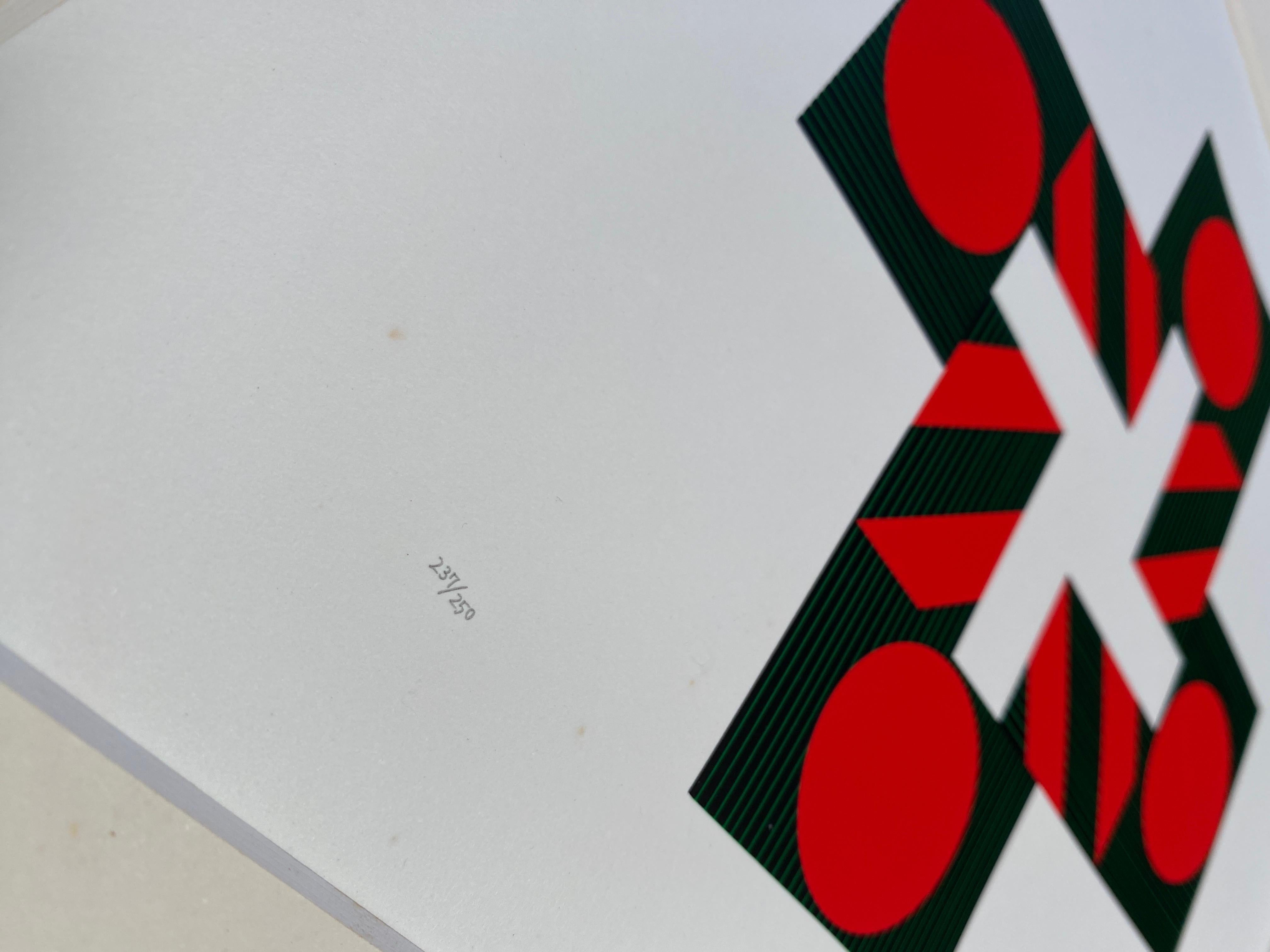 Late 20th Century Kumi Sugaï, “Crossing 4”, 1978 — Signed & Numbered Silkscreen For Sale