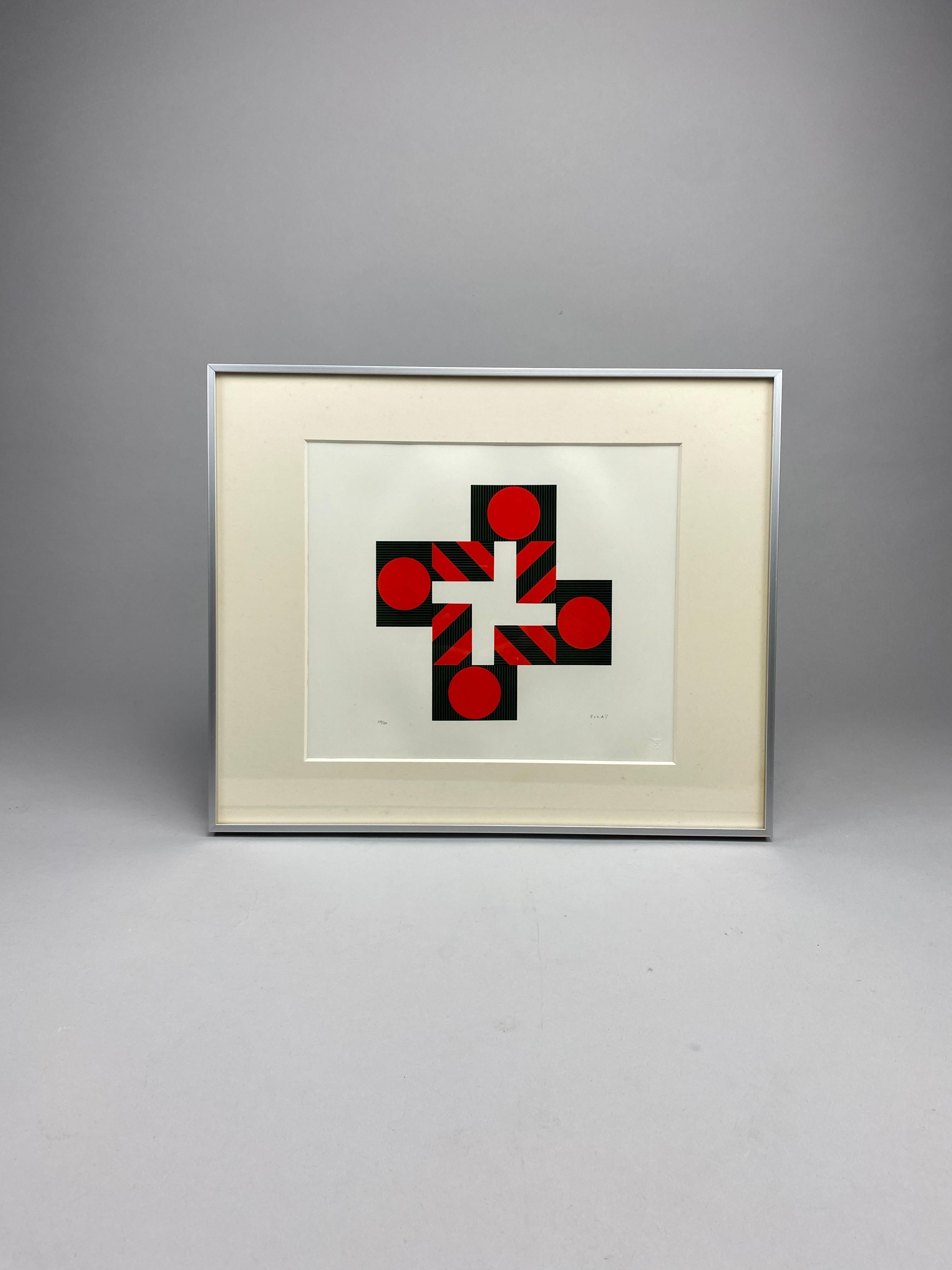 Kumi Sugaï, “Crossing 4”, 1978 — Signed & Numbered Silkscreen For Sale 1