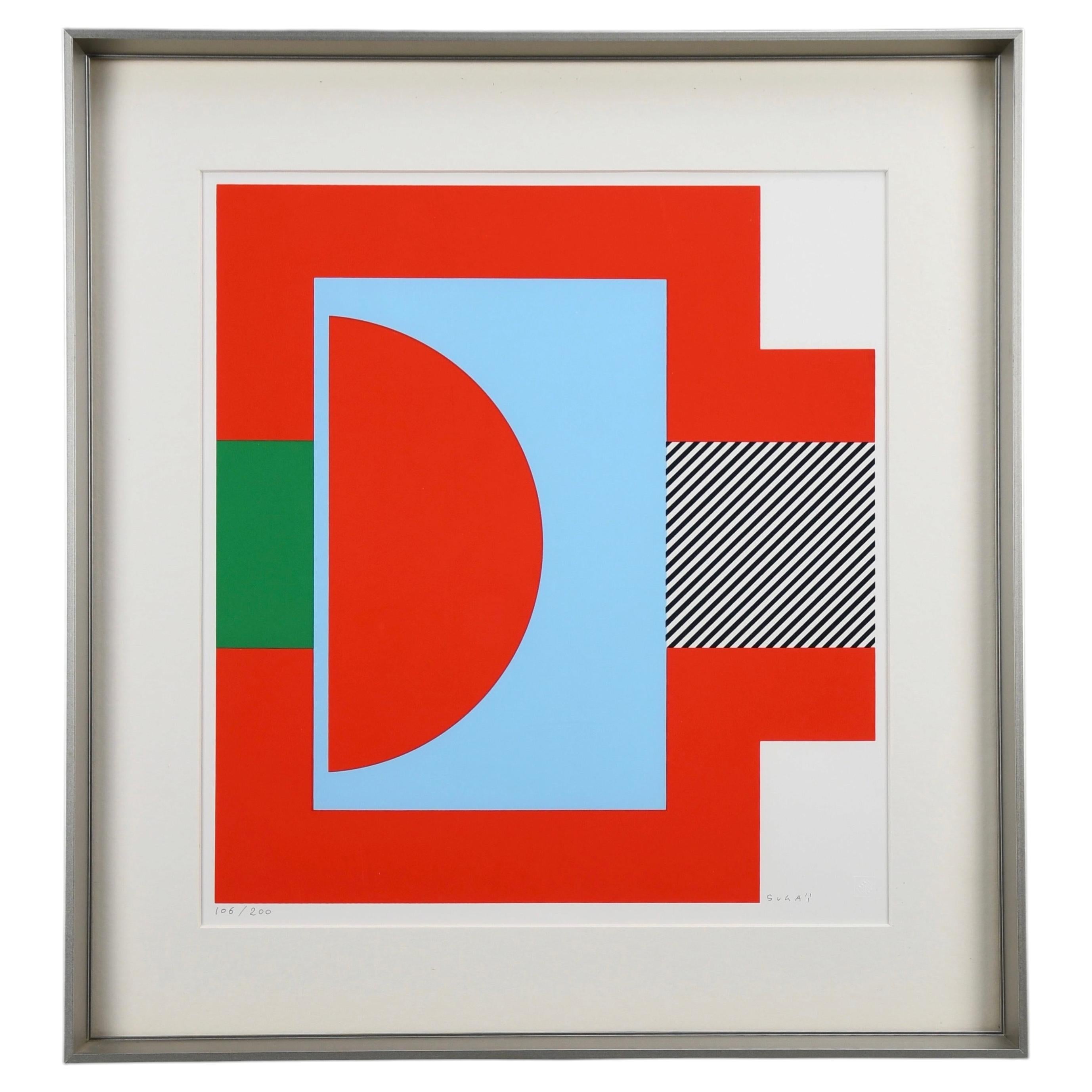 Kumi Sugaï „Festival A“ – Siebdruck in limitierter Auflage, signiert und nummeriert, 1970er Jahre