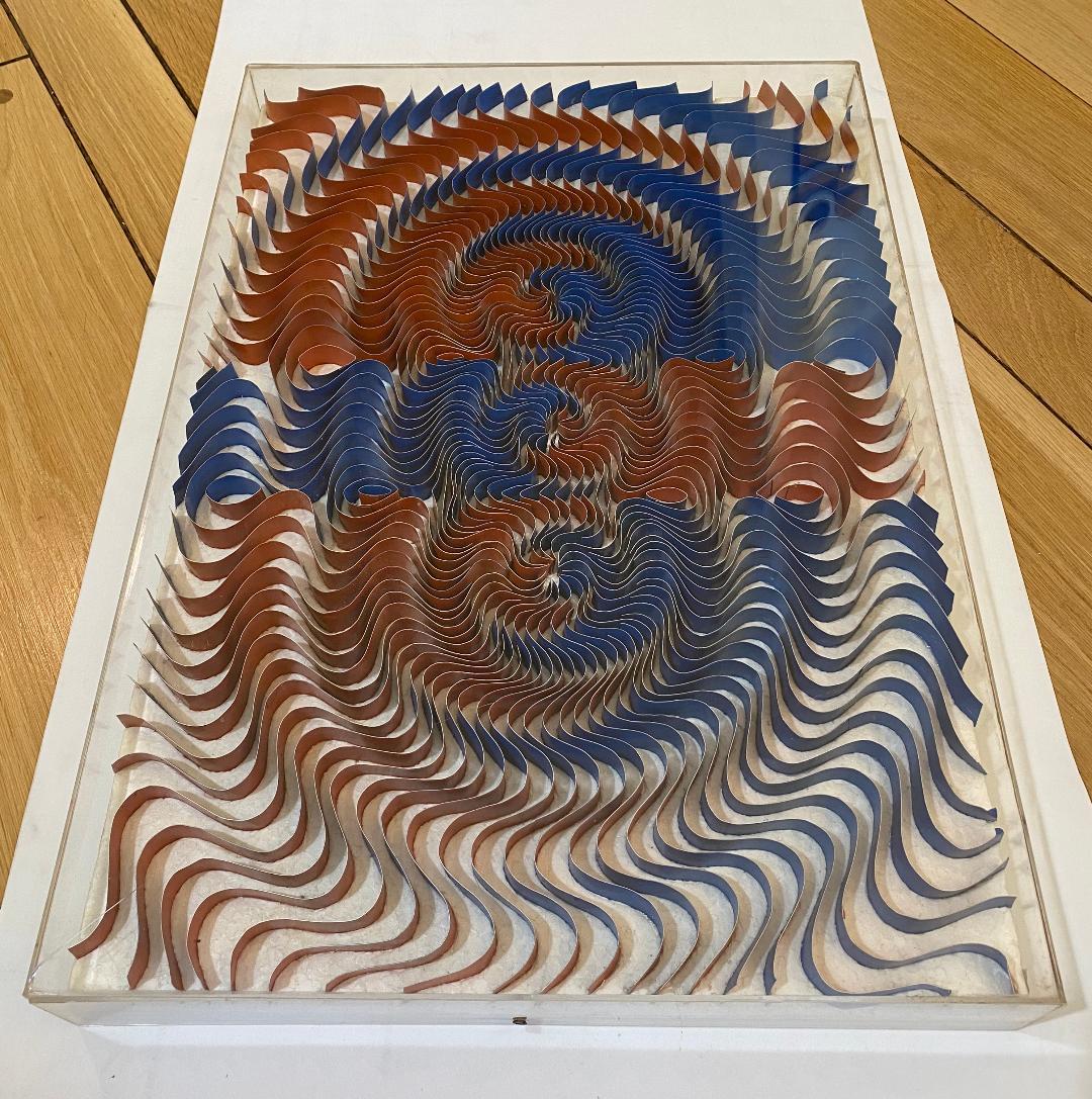 Modern Kumiko Imanaka, Stainless Steel and Acrylic Painting/Sculpture, Signed