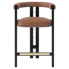 Kumiko Moka Lacquered Ash Bar Stool