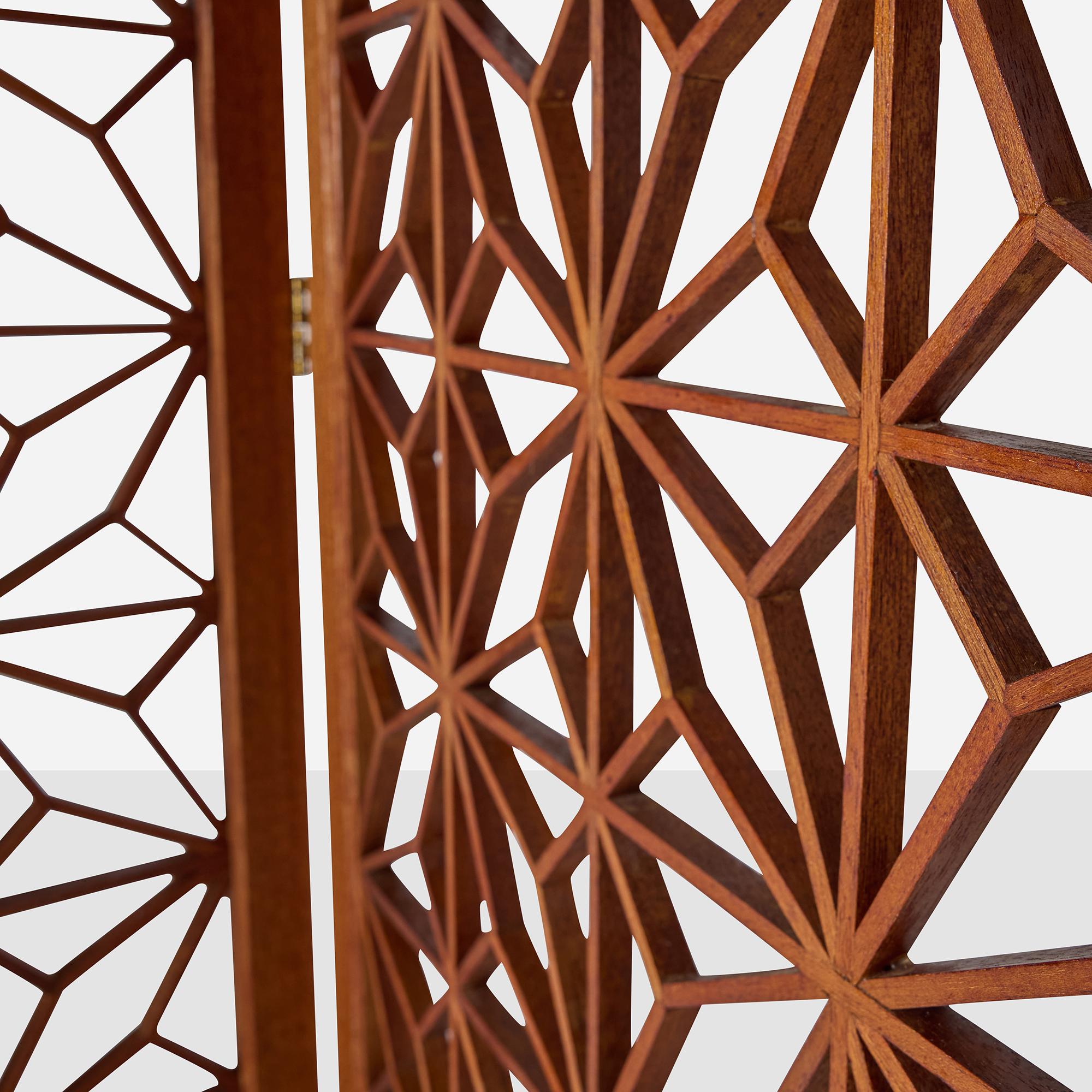 Séparateur de pièce en teck Kumiko en vente 6