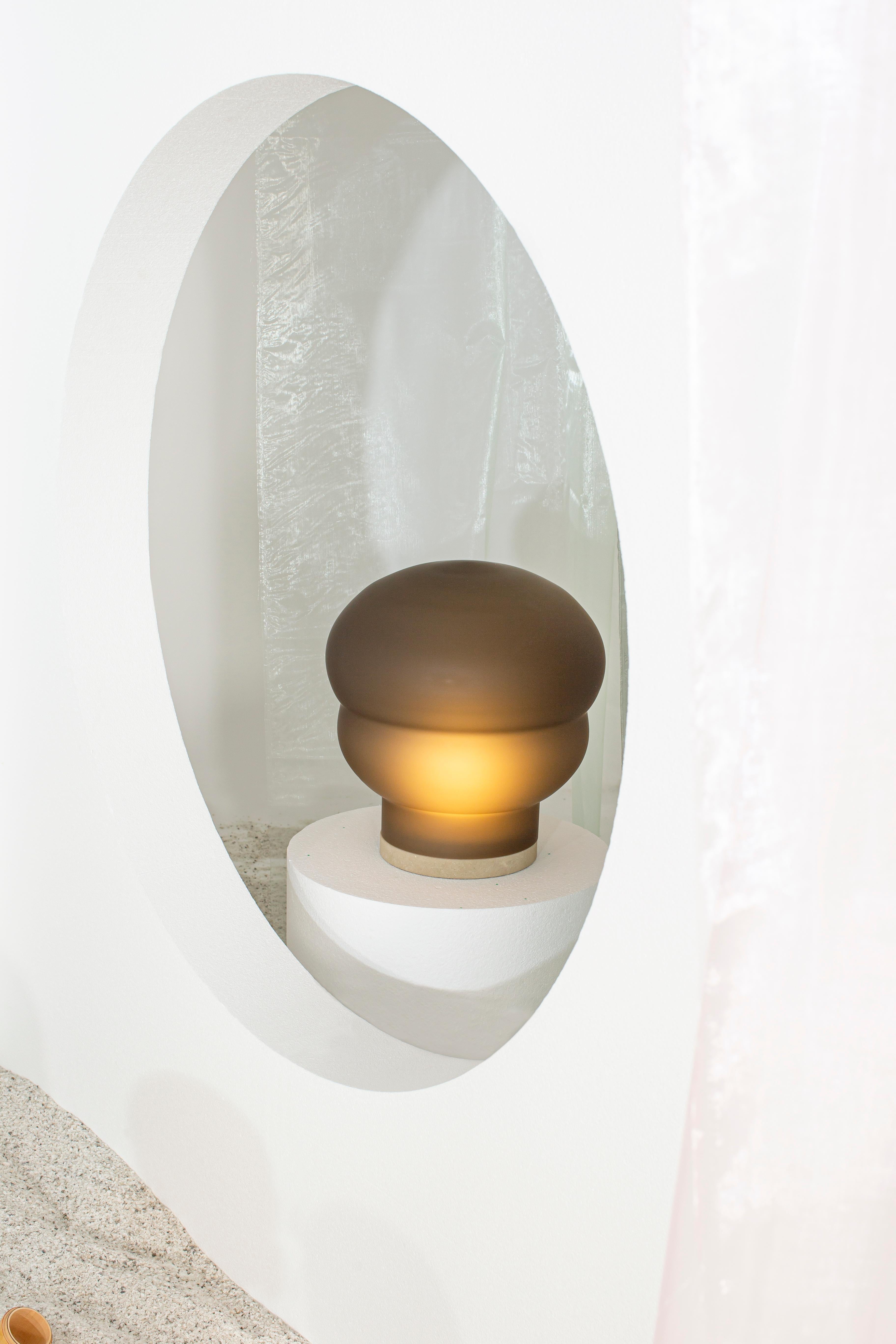 Kumo Medium Smoky Grey Acetato Taupe Floor Lamp by Pulpo For Sale 3
